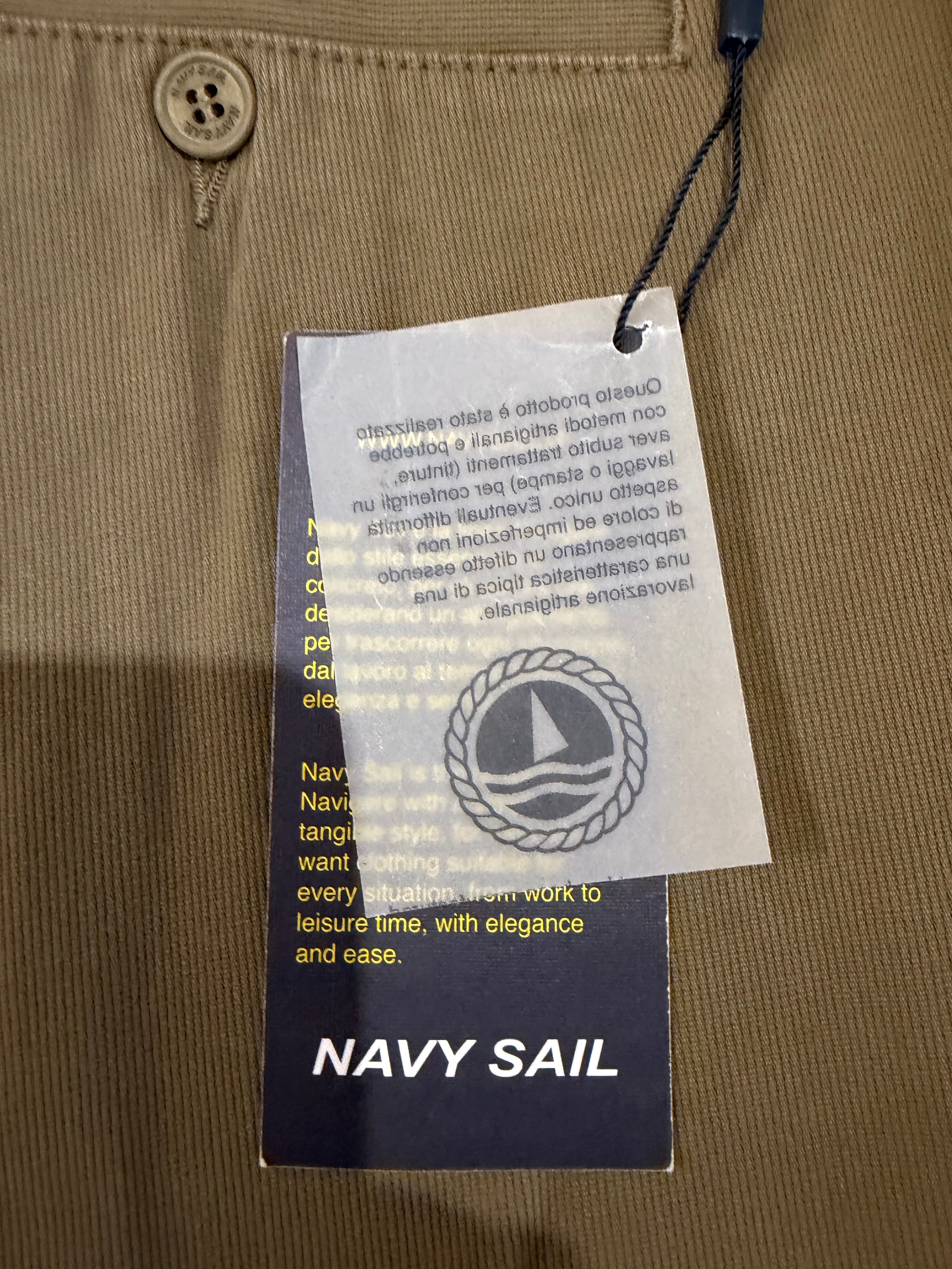Pantalon Chino Navy Sail Beige Sable Homme W33 Neuf avec étiquette