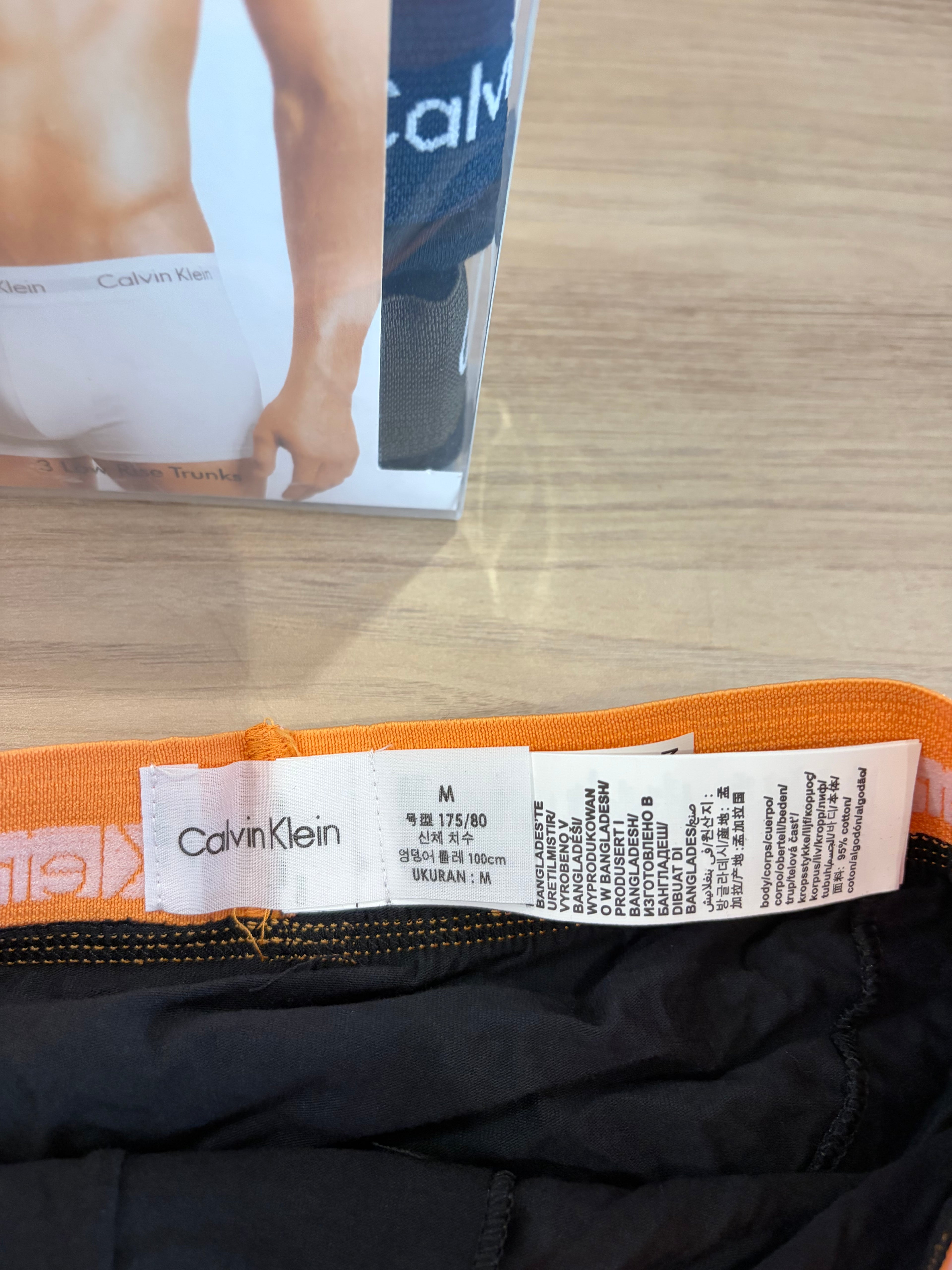 Calvin Klein – Lot de 3 Boxers Cotton Stretch Low Rise Trunks Homme – Taille M