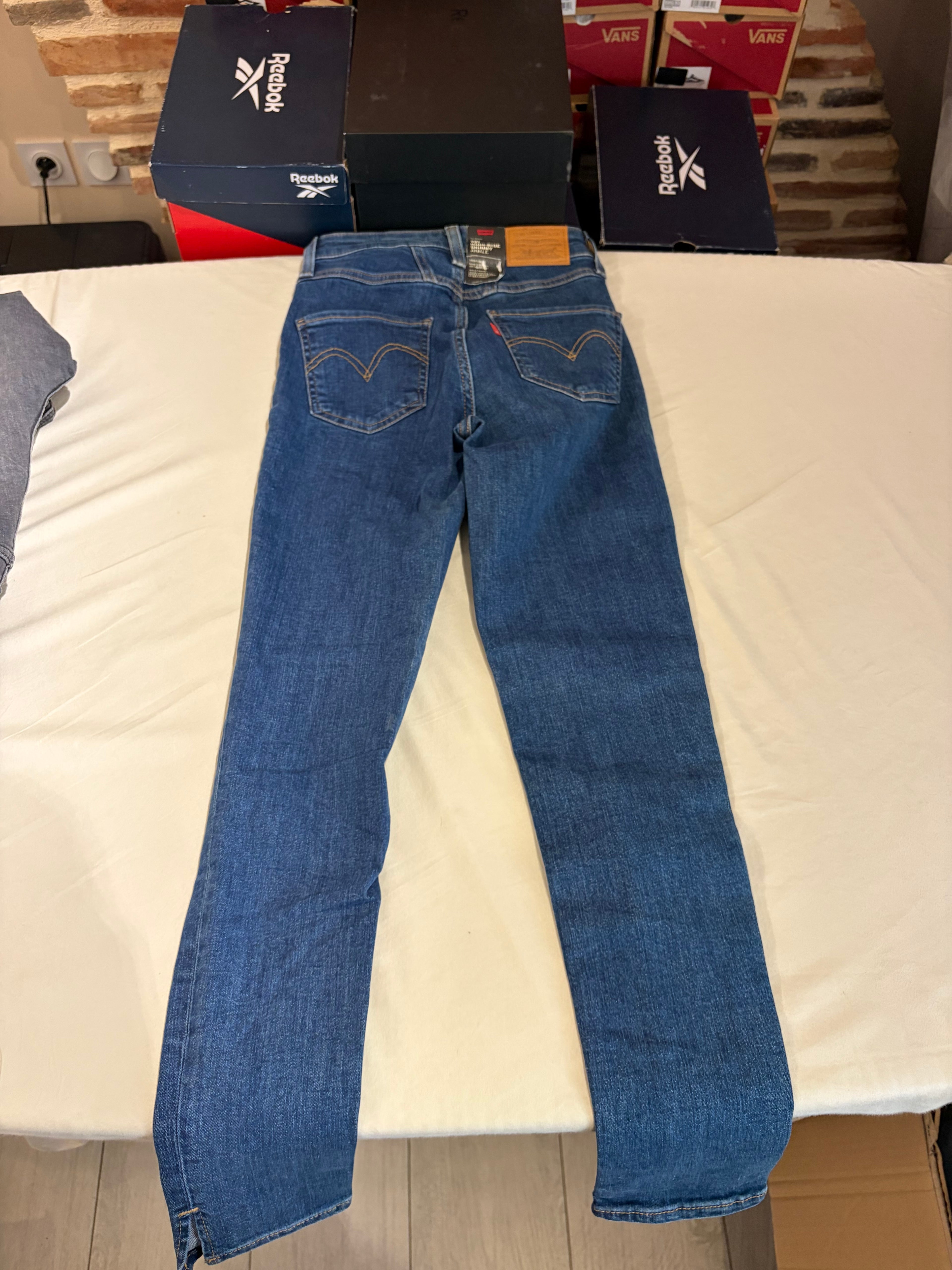 Levi's 721 High Rise Skinny Ankle Femme Neuf - Jean Bleu Denim Taille 24