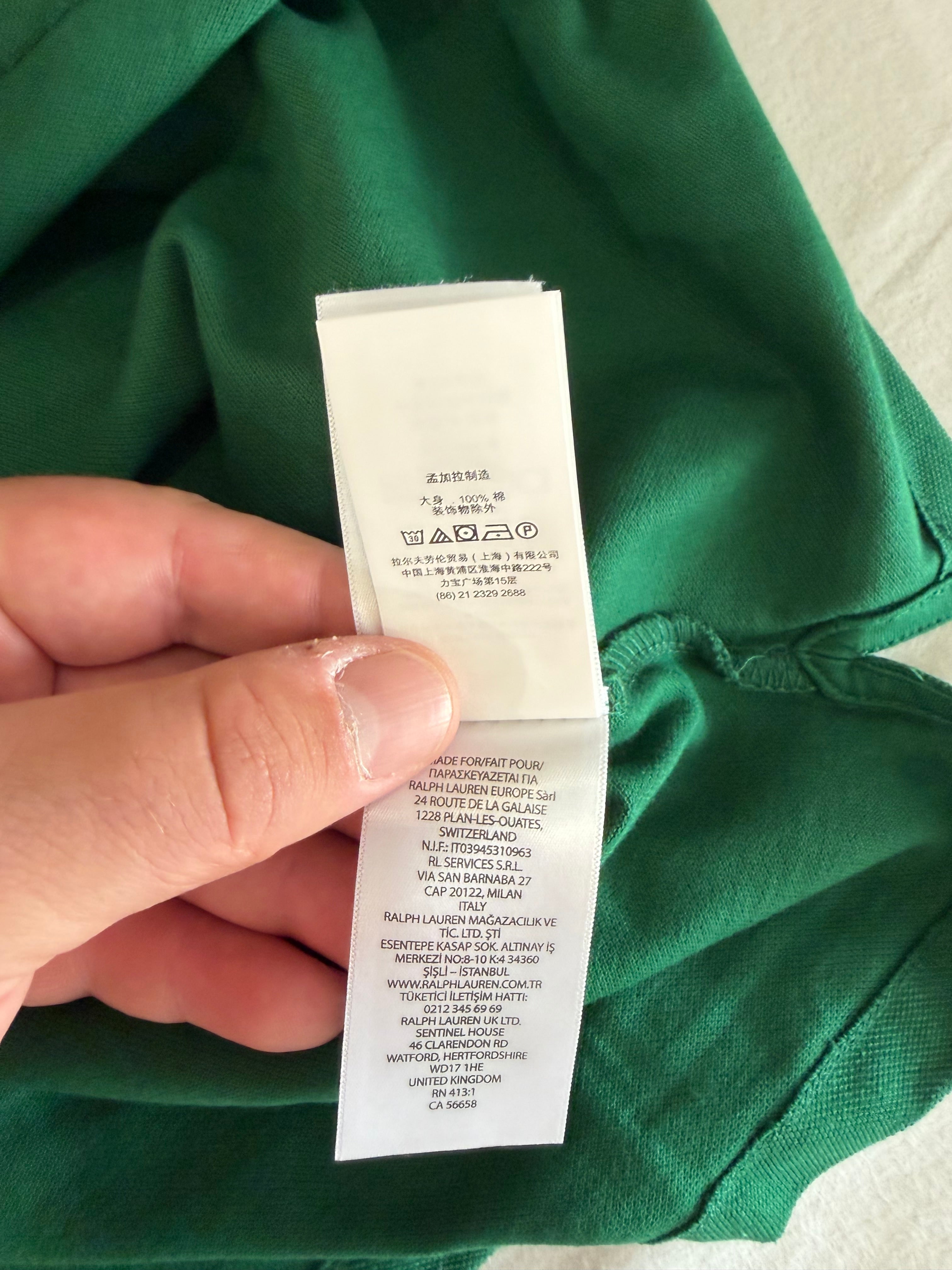 Polo Ralph Lauren Custom Slim Fit Vert Logo Violet Homme Taille M – Neuf avec étiquette