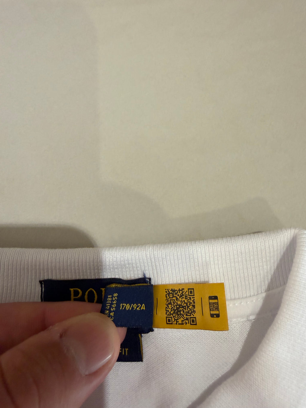Polo Ralph Lauren Custom Slim Fit Homme Blanc Logo Bleu Marine – Taille M – Neuf avec étiquette