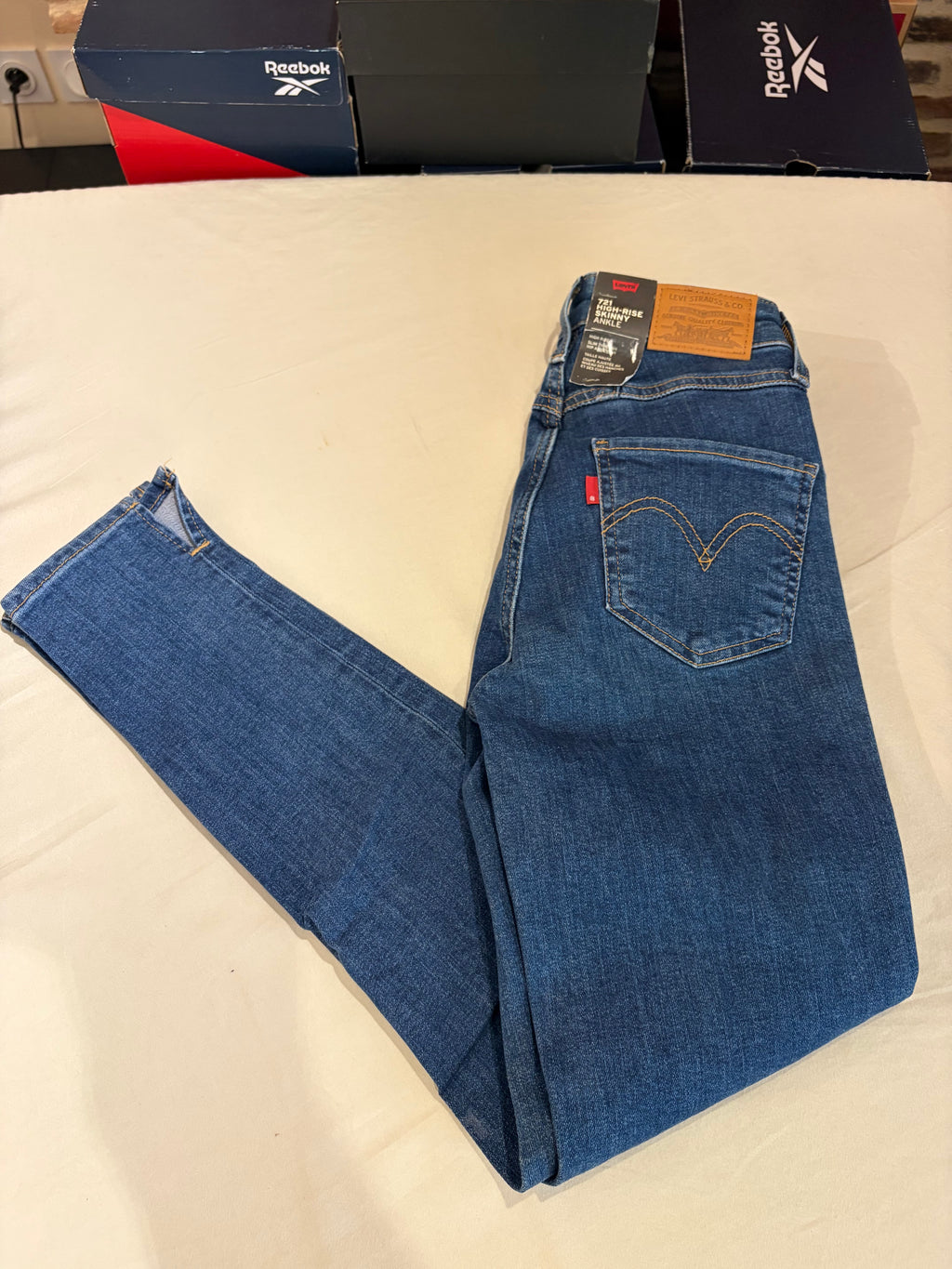 Levi's 721 High Rise Skinny Ankle Femme Neuf - Jean Bleu Denim Taille 24