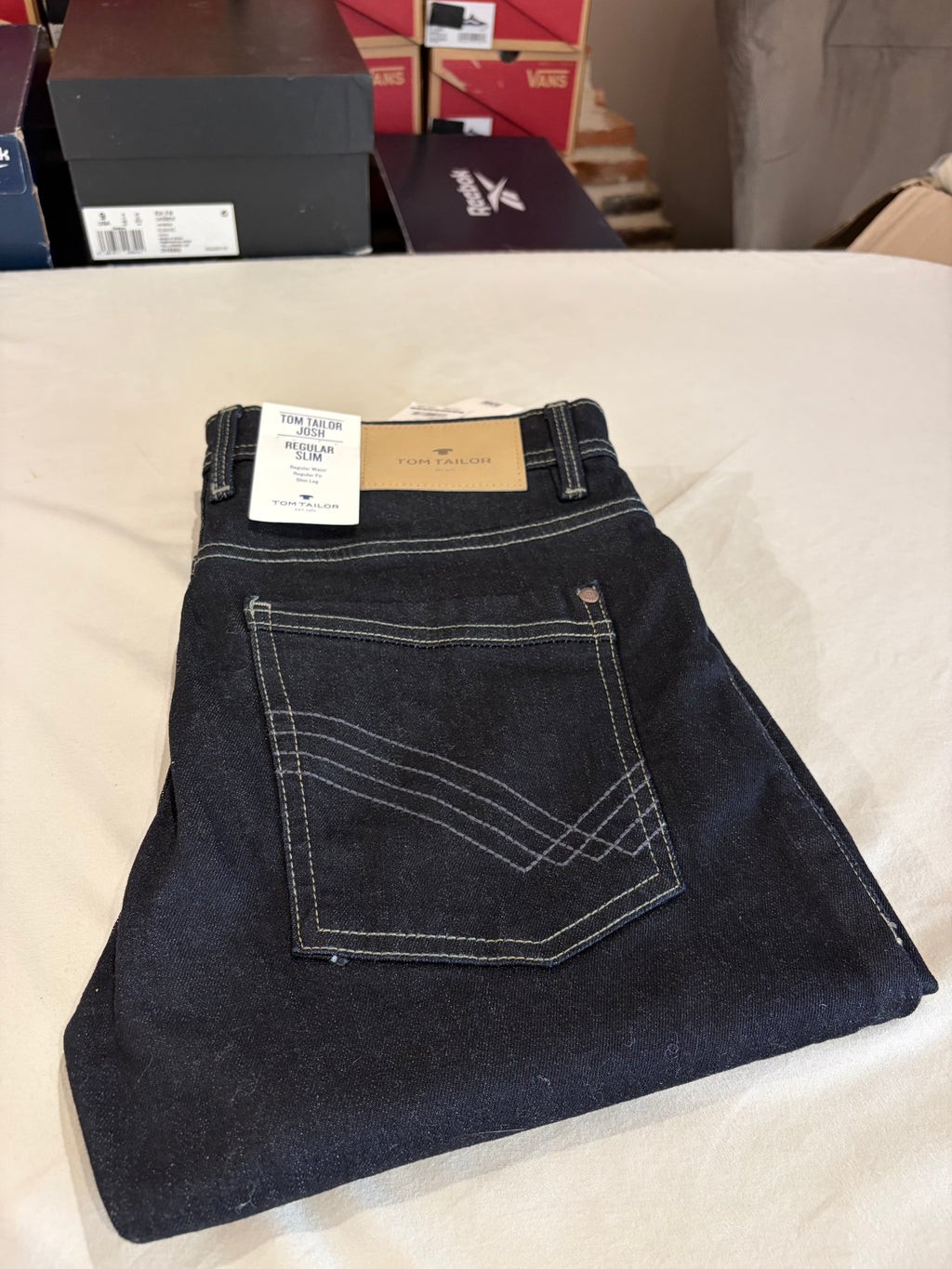 Jean Tom Tailor JOSH Regular Slim Homme Bleu Denim Brut 30/32 Neuf avec Étiquettes