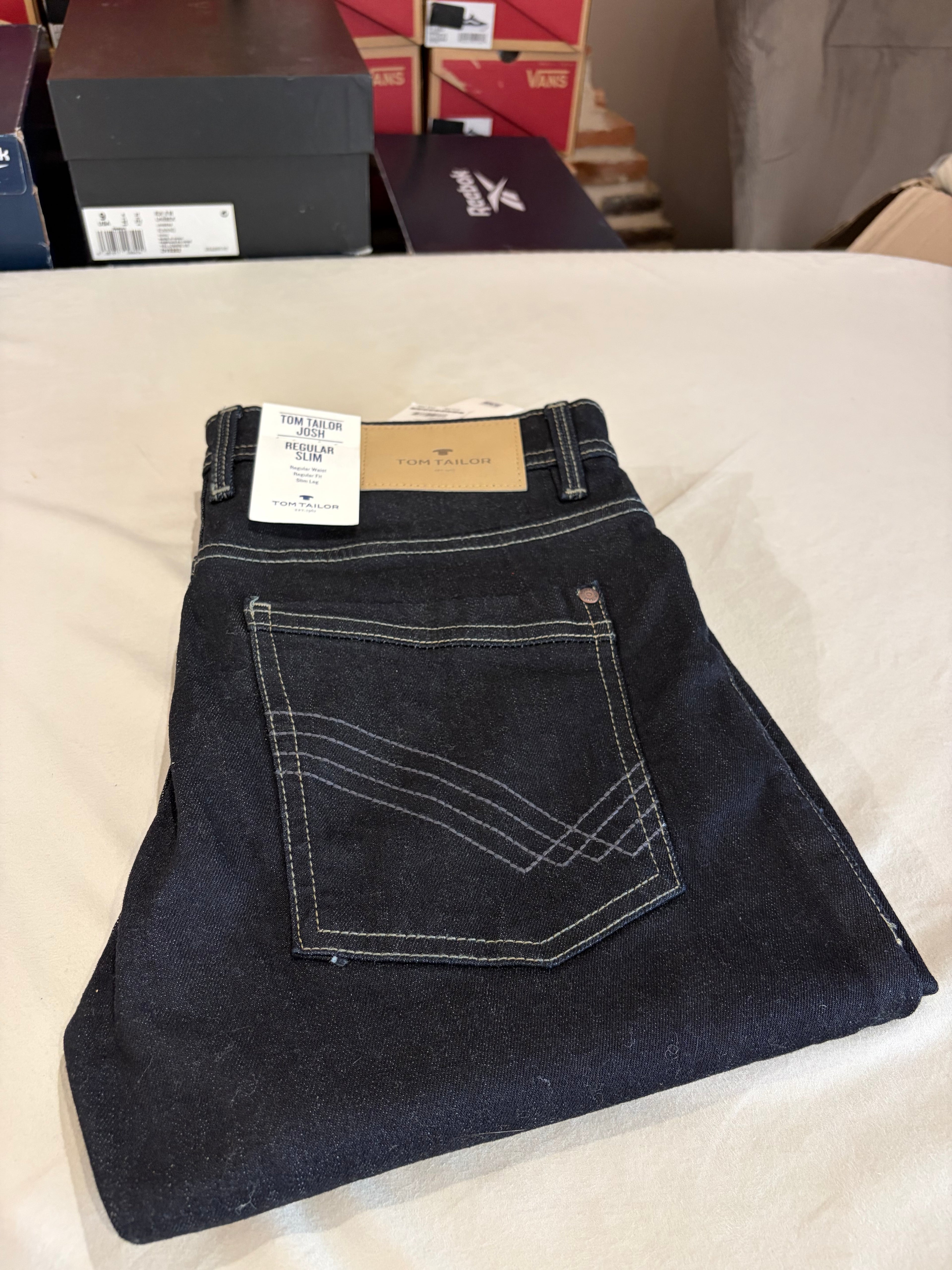 Jean Tom Tailor JOSH Regular Slim Homme Bleu Denim Brut 30/32 Neuf avec Étiquettes