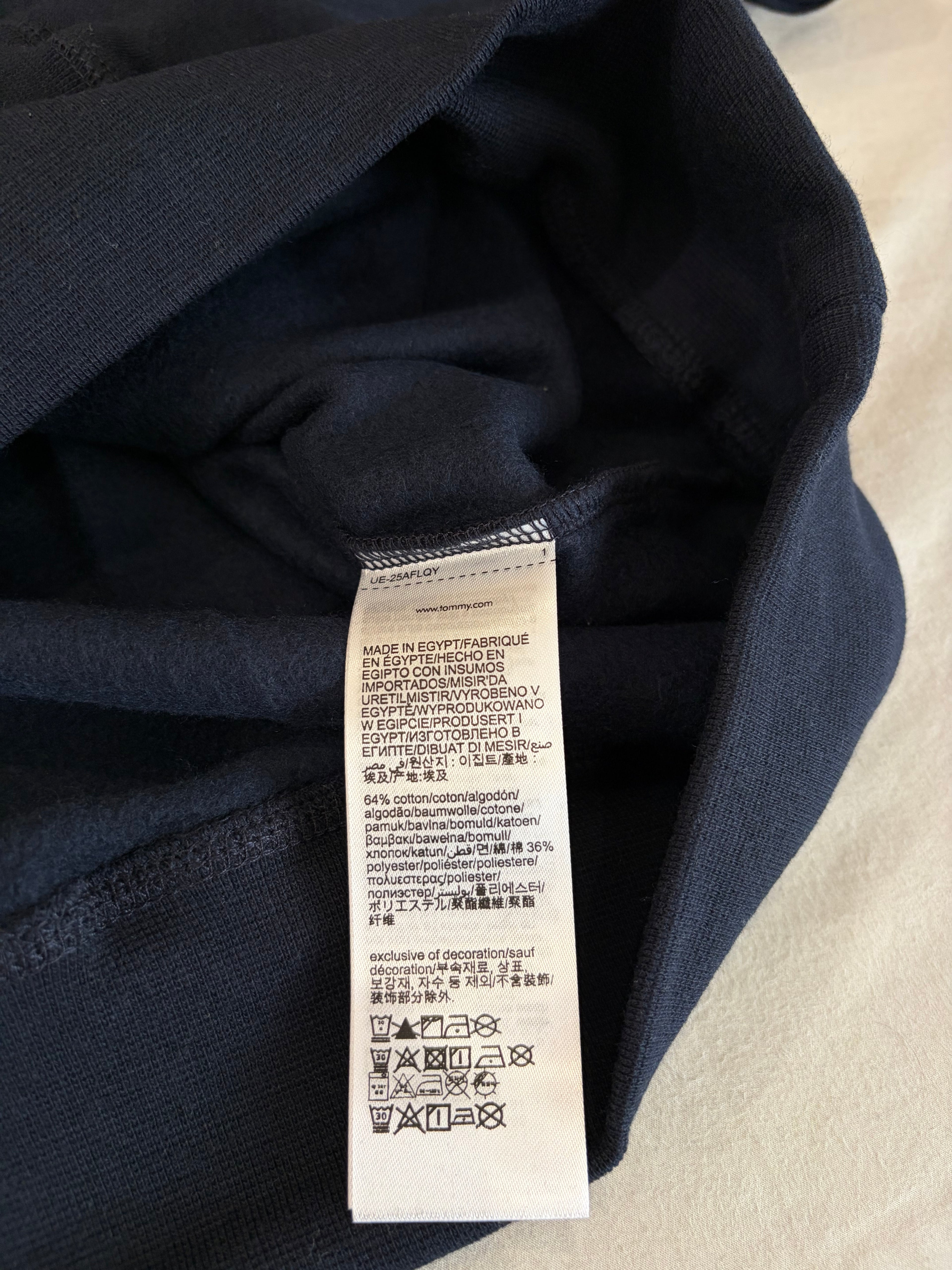 Sweat à Capuche Tommy Hilfiger Homme Bleu Marine – Logo Brodé EST. 1985 – Taille XL – Neuf