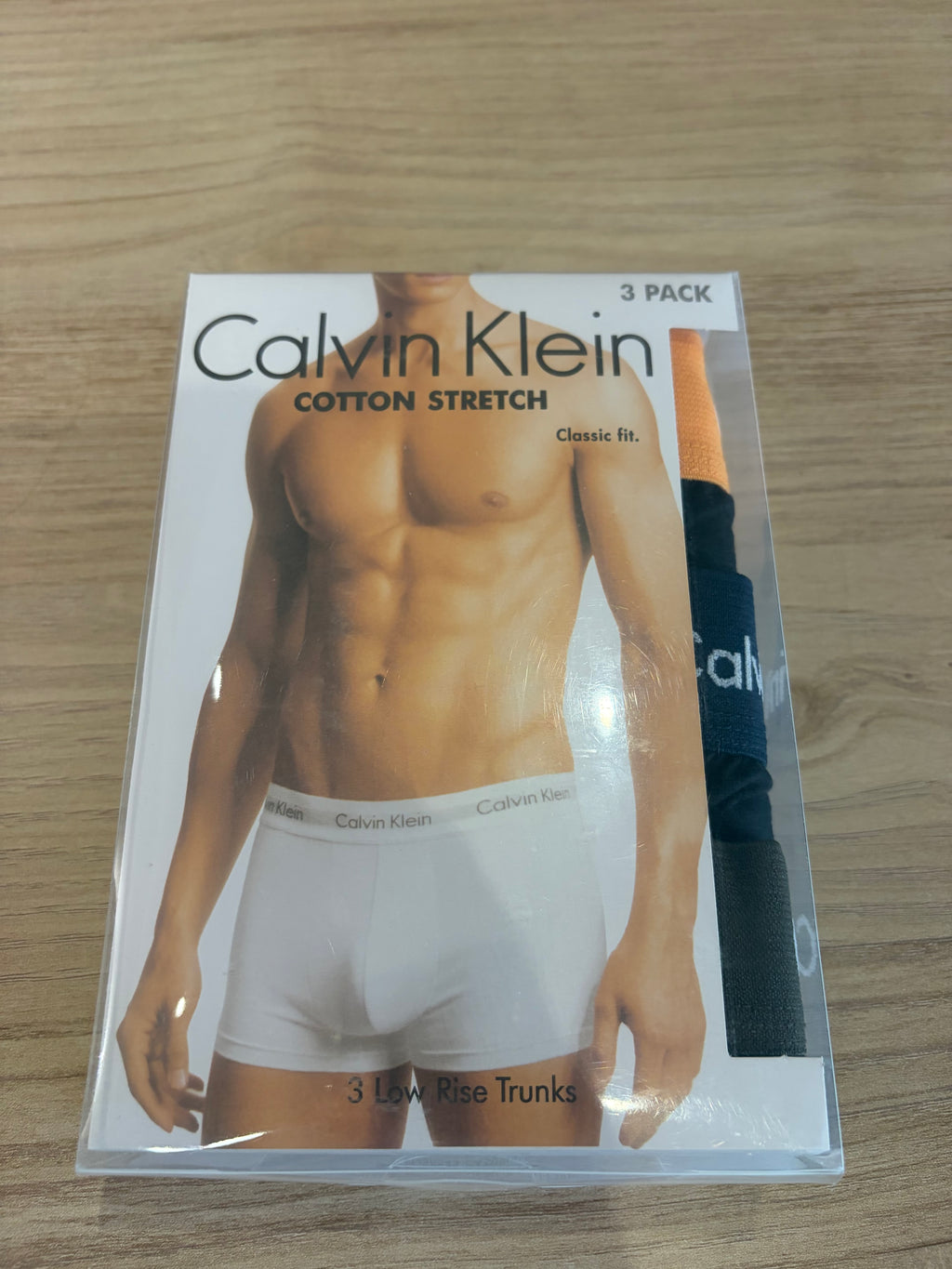 Calvin Klein – Lot de 3 Boxers Cotton Stretch Low Rise Trunks Homme – Taille M