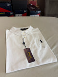 Polo Ralph Lauren Custom Slim Fit Blanc Logo Bleu Marine Homme Taille S – Neuf avec étiquette