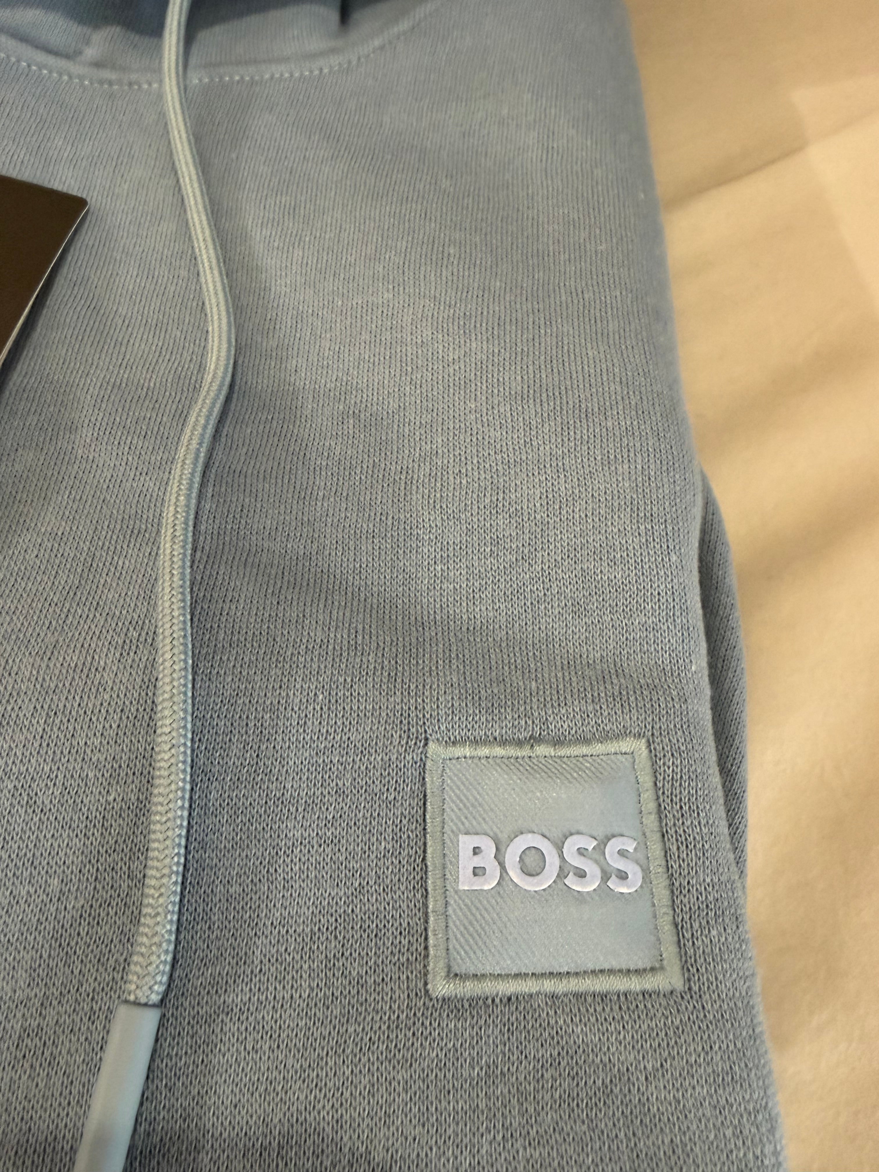 Sweat à capuche BOSS bleu ciel – Homme – Taille S – Neuf avec étiquette
