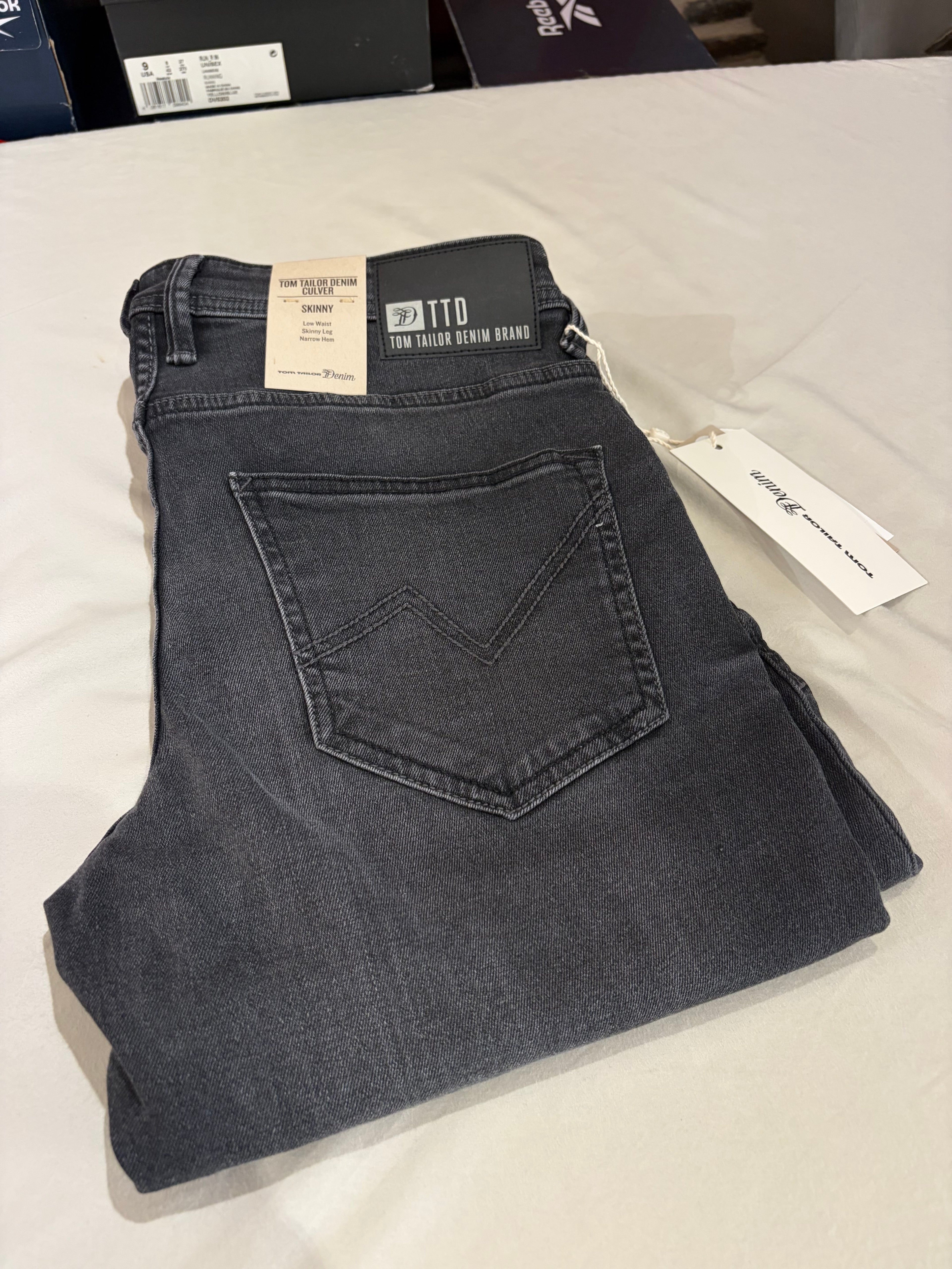 Tom Tailor Denim CULVER Jean Homme Skinny Gris Délavé 30/34 Neuf avec Étiquettes