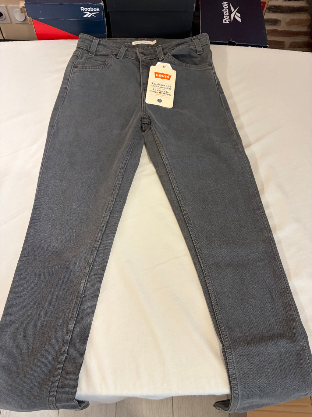 Jean Levi's® 721 Vintage High Rise Skinny Femme Gris Délavé – Taille 25 – Neuf