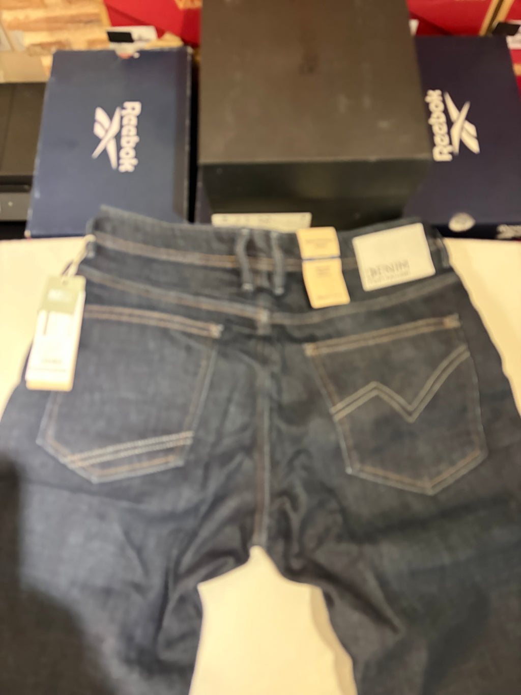 Jean Tom Tailor Denim Aedan Straight Homme Bleu Brut Foncé – Neuf avec étiquettes – Taille 32/34
