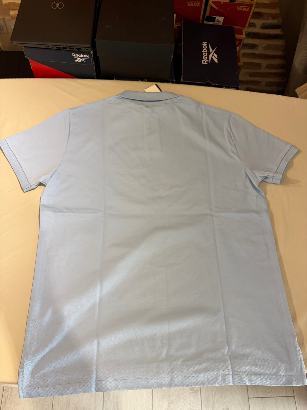 Polo Ralph Lauren – Polo Homme Bleu Ciel Custom Slim Fit Logo Blanc – Taille XL