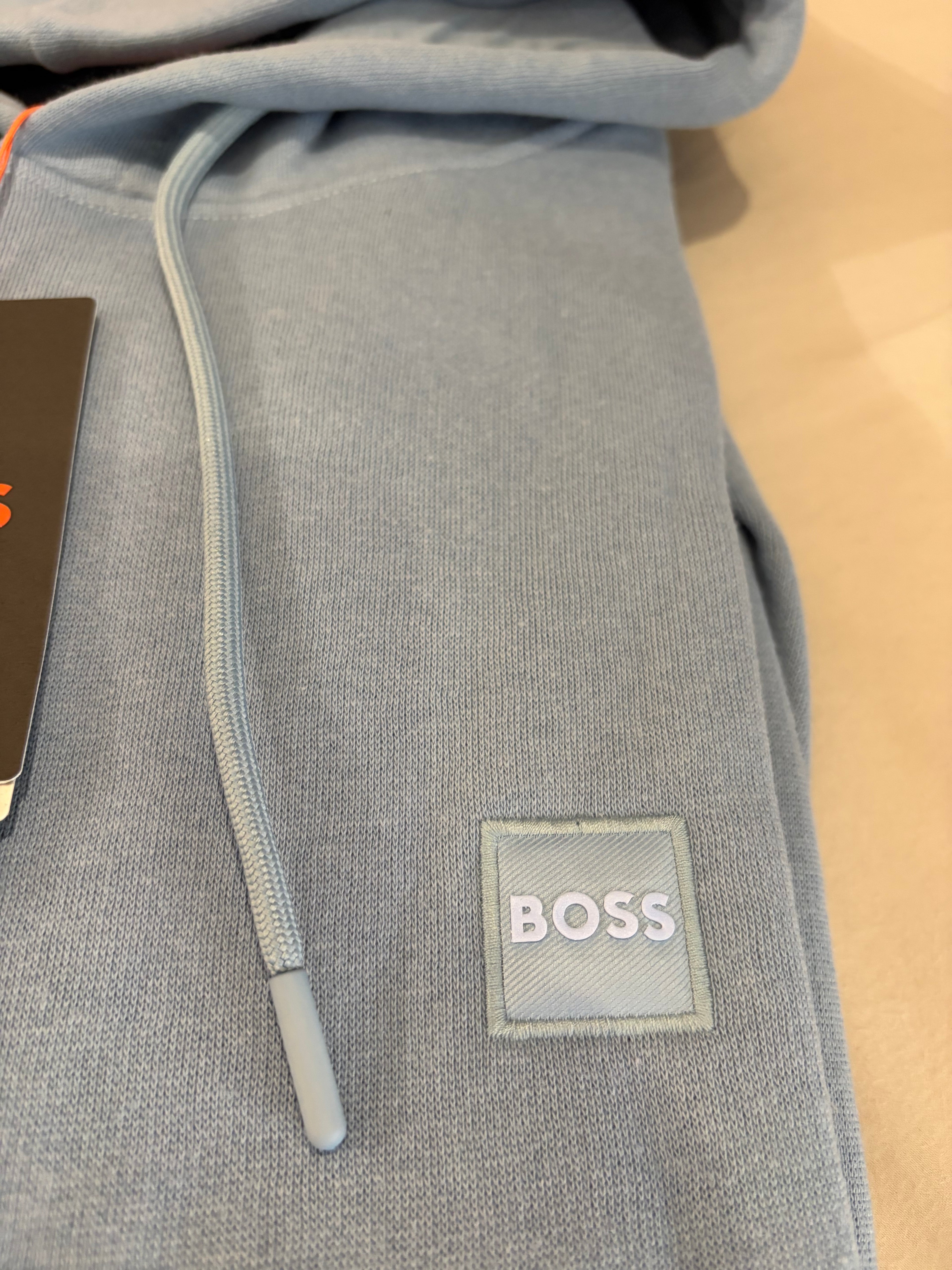 Sweat à capuche BOSS bleu ciel – Homme – Taille XXL – Neuf avec étiquette
