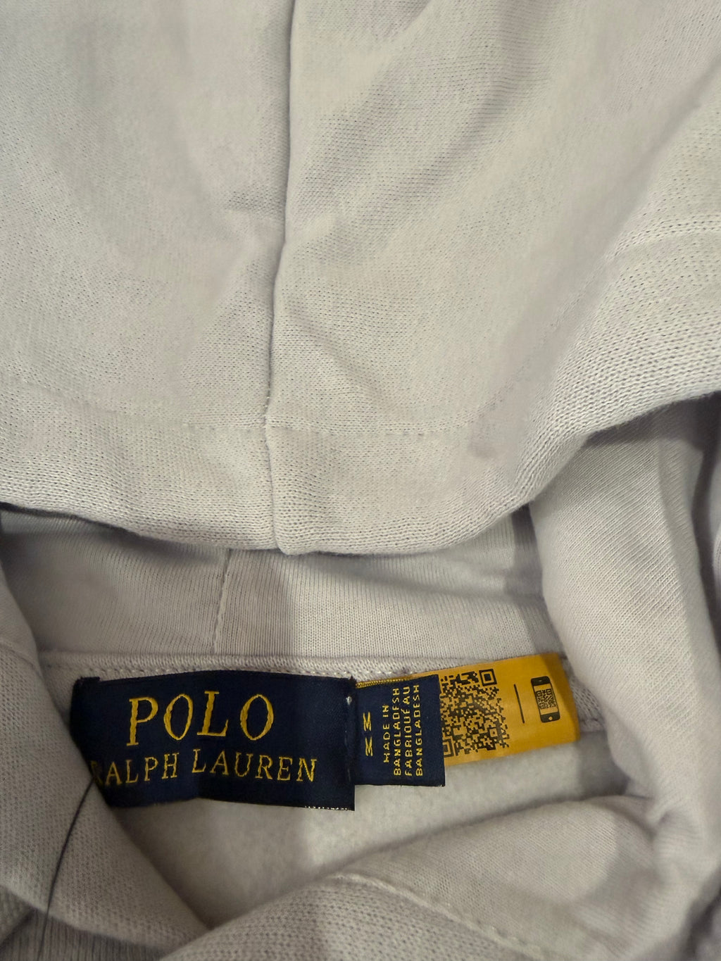 Sweat à capuche Polo Ralph Lauren gris perle brodé – Homme – Taille M