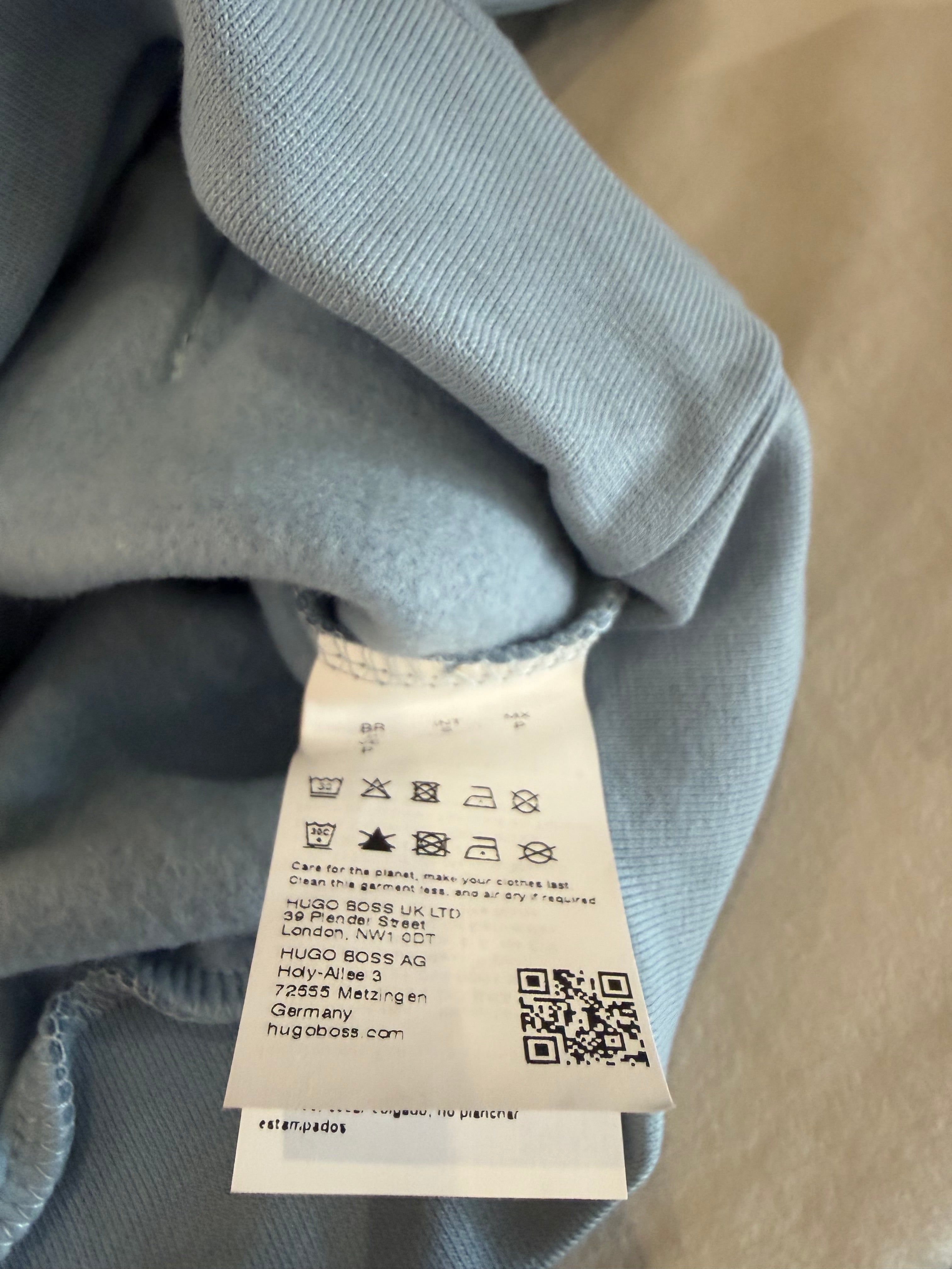Sweat à capuche BOSS bleu ciel – Homme – Taille S – Neuf avec étiquette