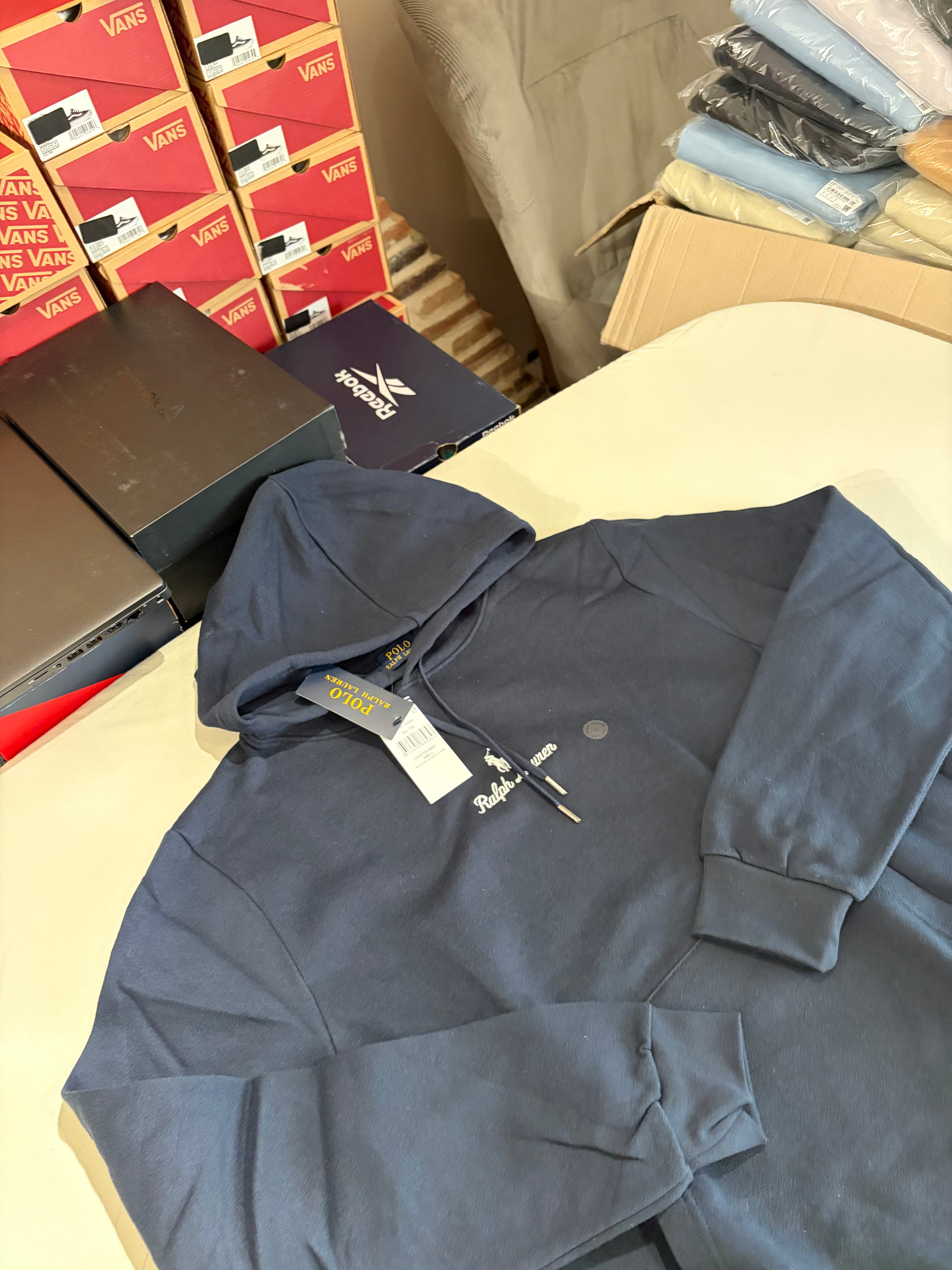 Sweat à Capuche Polo Ralph Lauren Homme Aviator Navy – Logo Brodé – Taille L – Neuf