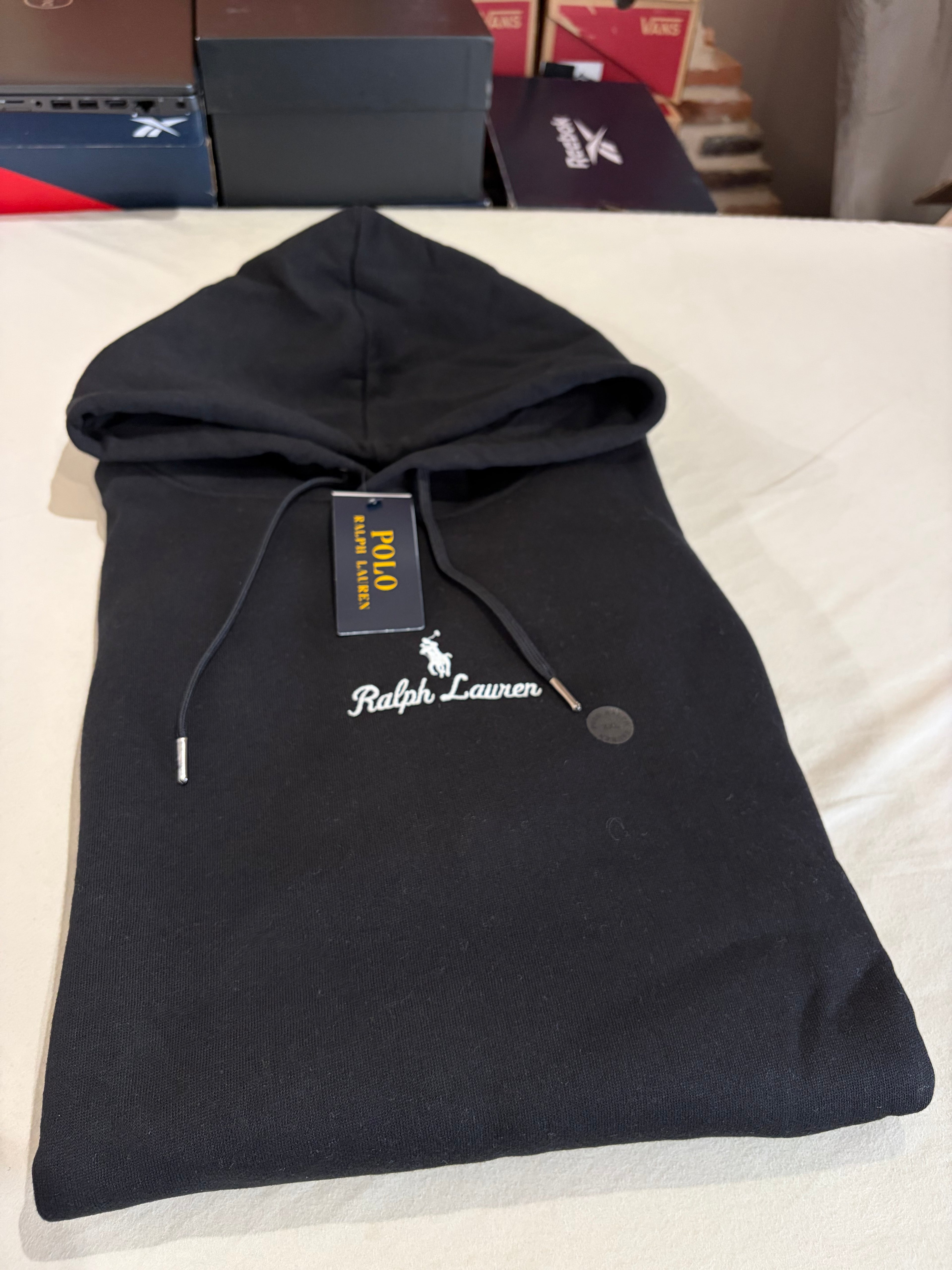 Sweat à Capuche Polo Ralph Lauren Homme Noir – Logo Brodé – Taille XXL – Neuf