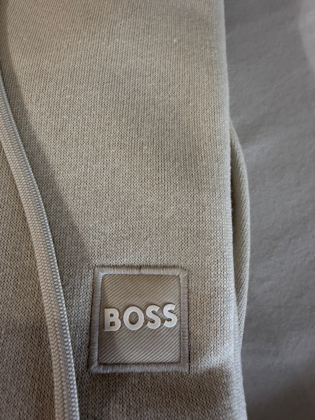 Sweat à capuche BOSS Wetalk Natural Homme L - Logo ton sur ton - Neuf