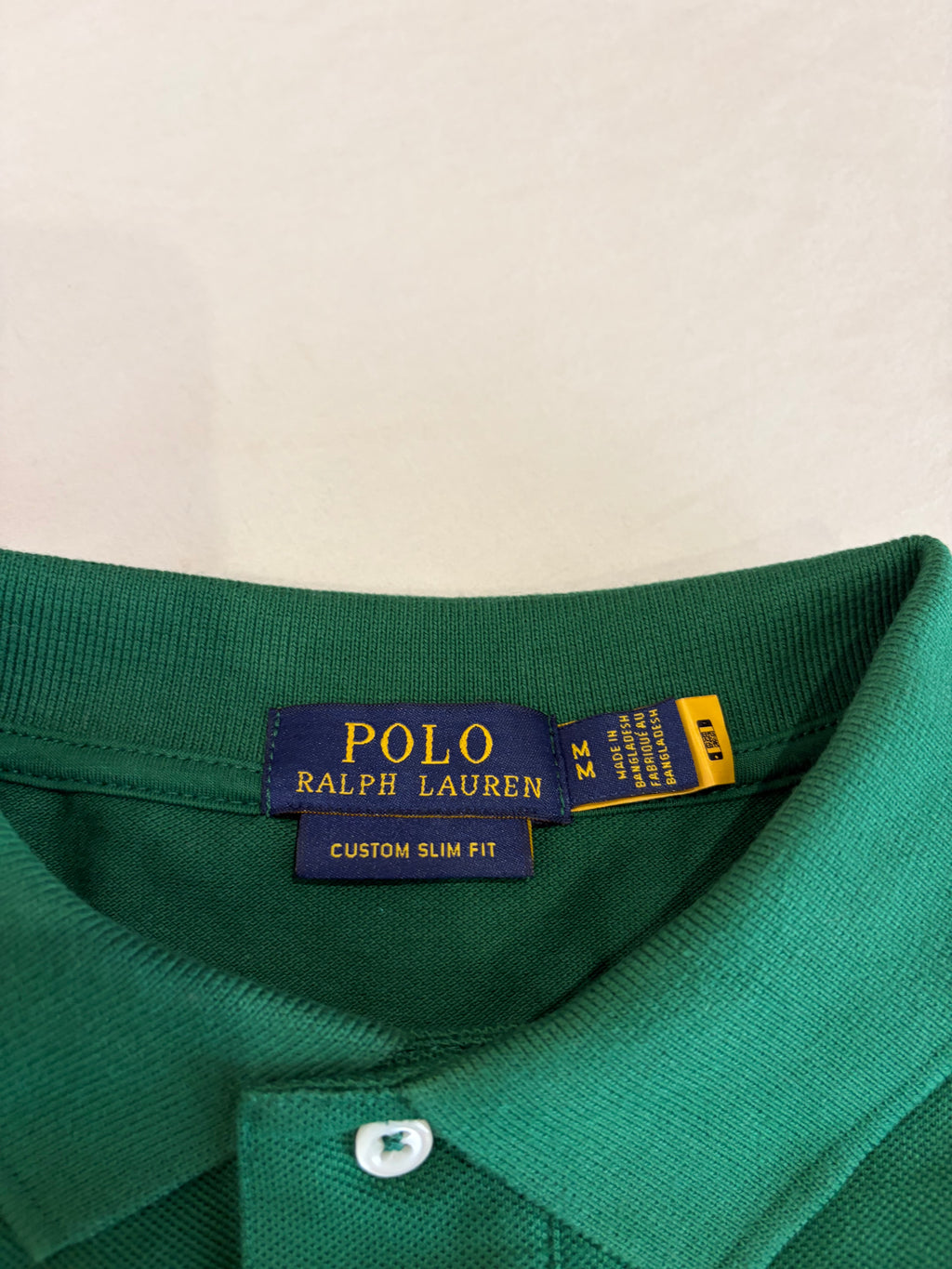 Polo Ralph Lauren Custom Slim Fit Vert Logo Violet Homme Taille M – Neuf avec étiquette