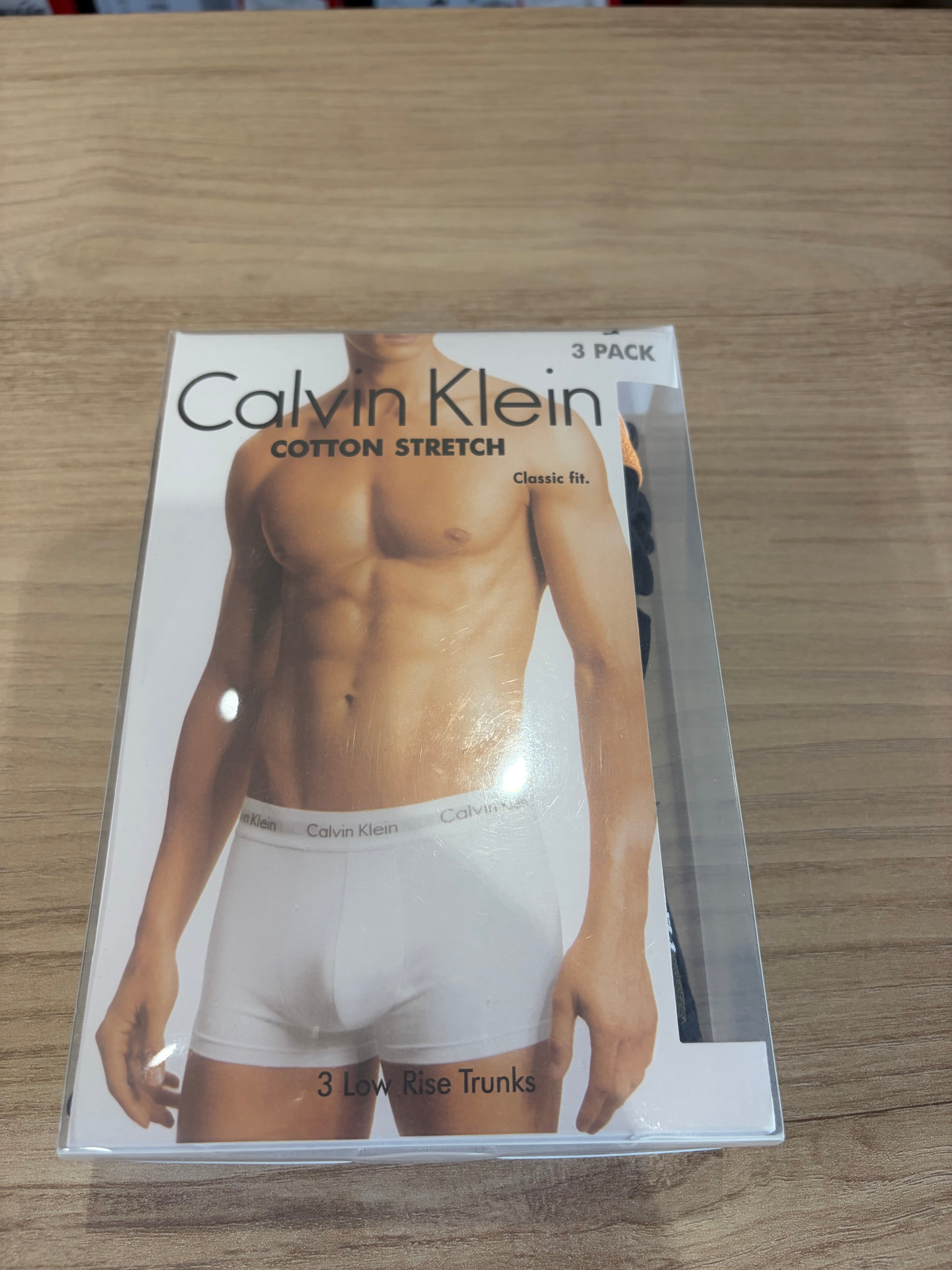 Calvin Klein Cotton Stretch 3 Pack Boxer Homme Noir Taille S Neuf