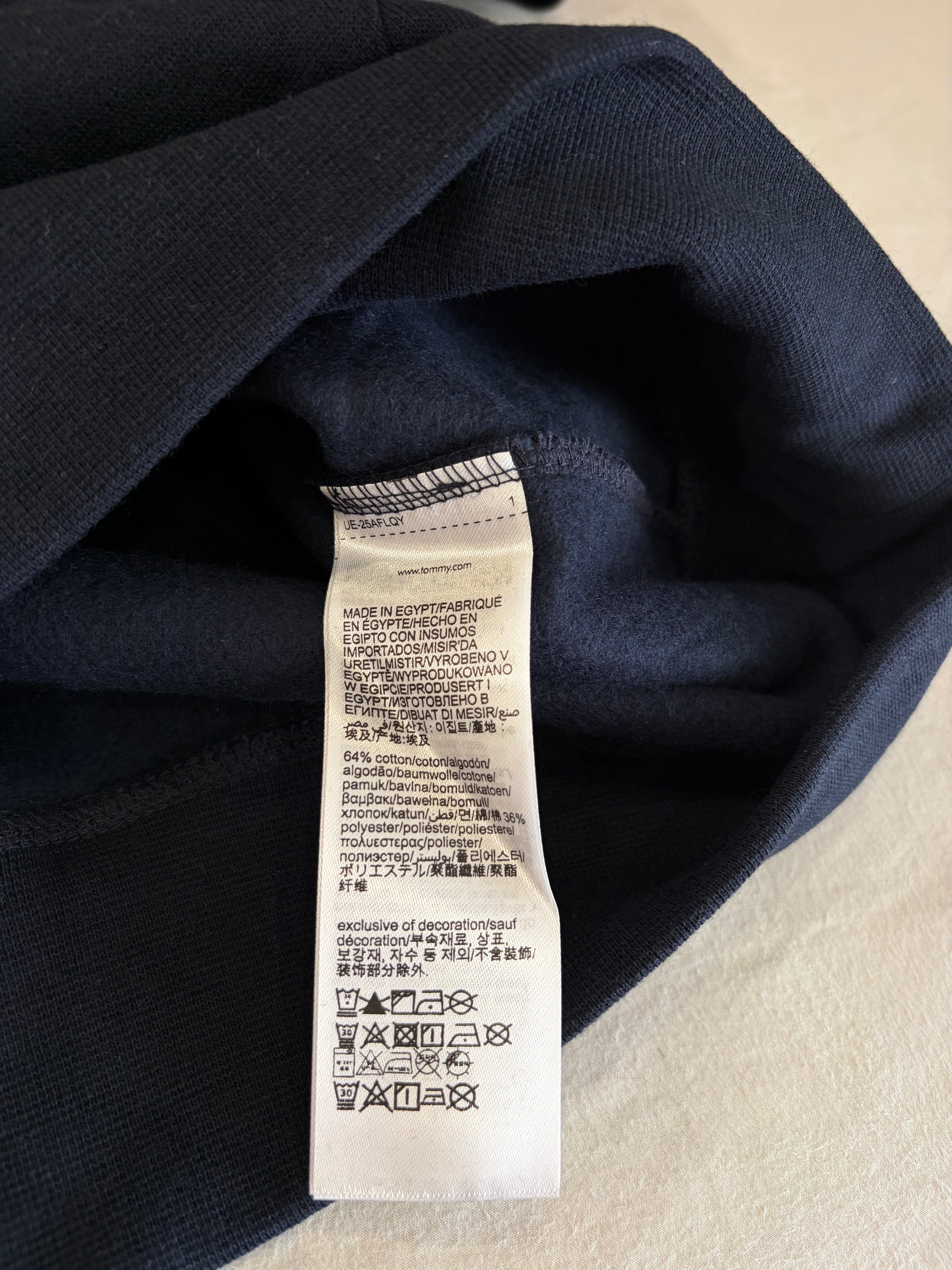 Sweat à Capuche Tommy Hilfiger Bleu Marine Logo Brodé Homme XXL
