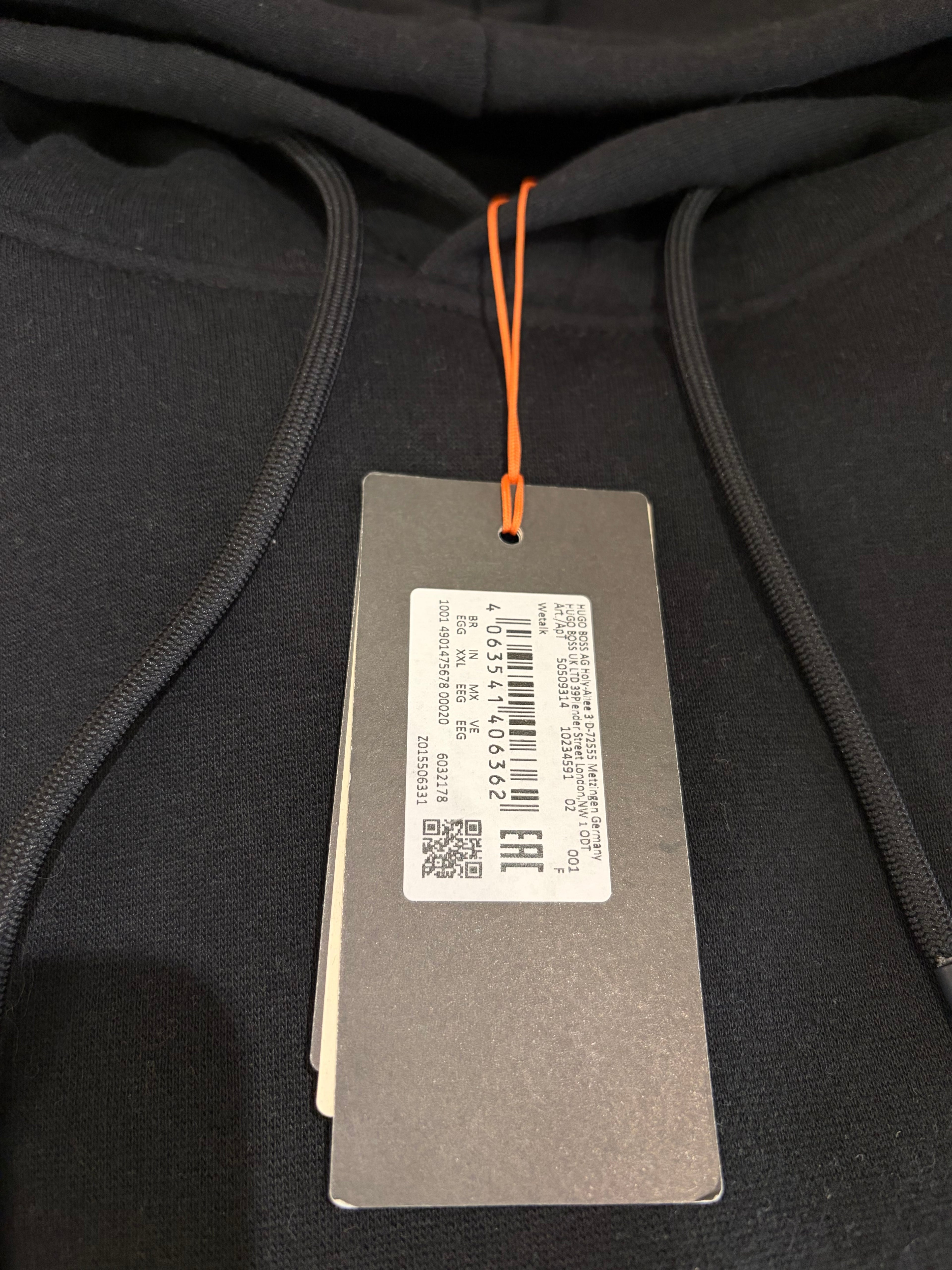 Sweat à capuche HUGO BOSS Wetalk Noir Homme – Taille XXL