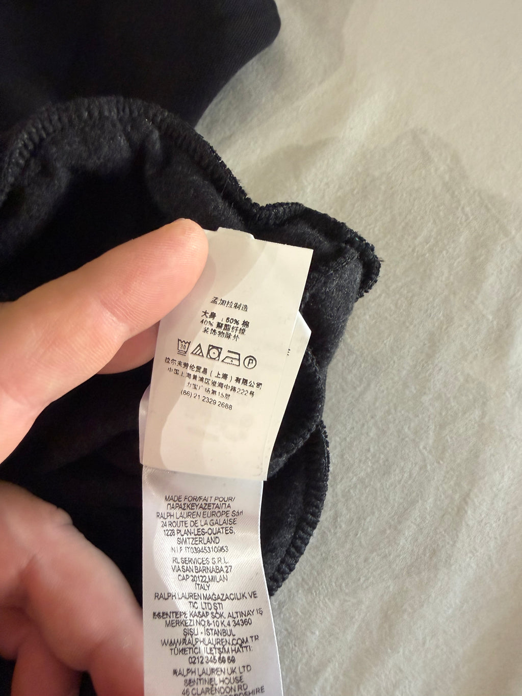 Sweat à capuche Polo Ralph Lauren Logo Double-Knit Noir Homme Taille S