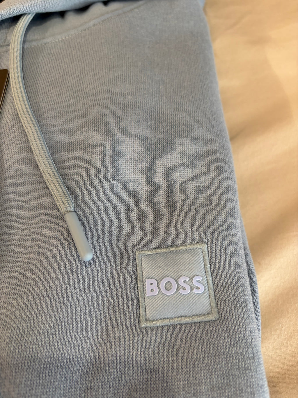 Sweat à capuche BOSS Wetalk Bleu Clair Homme XL - Logo ton sur ton - Neuf