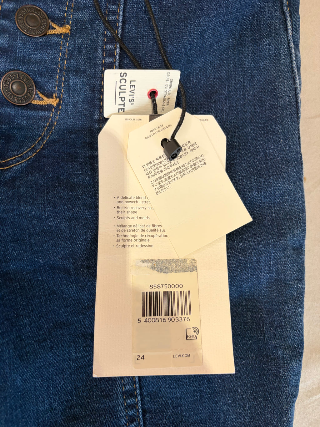 Levi's 721 High Rise Skinny Ankle Femme Neuf - Jean Bleu Denim Taille 24