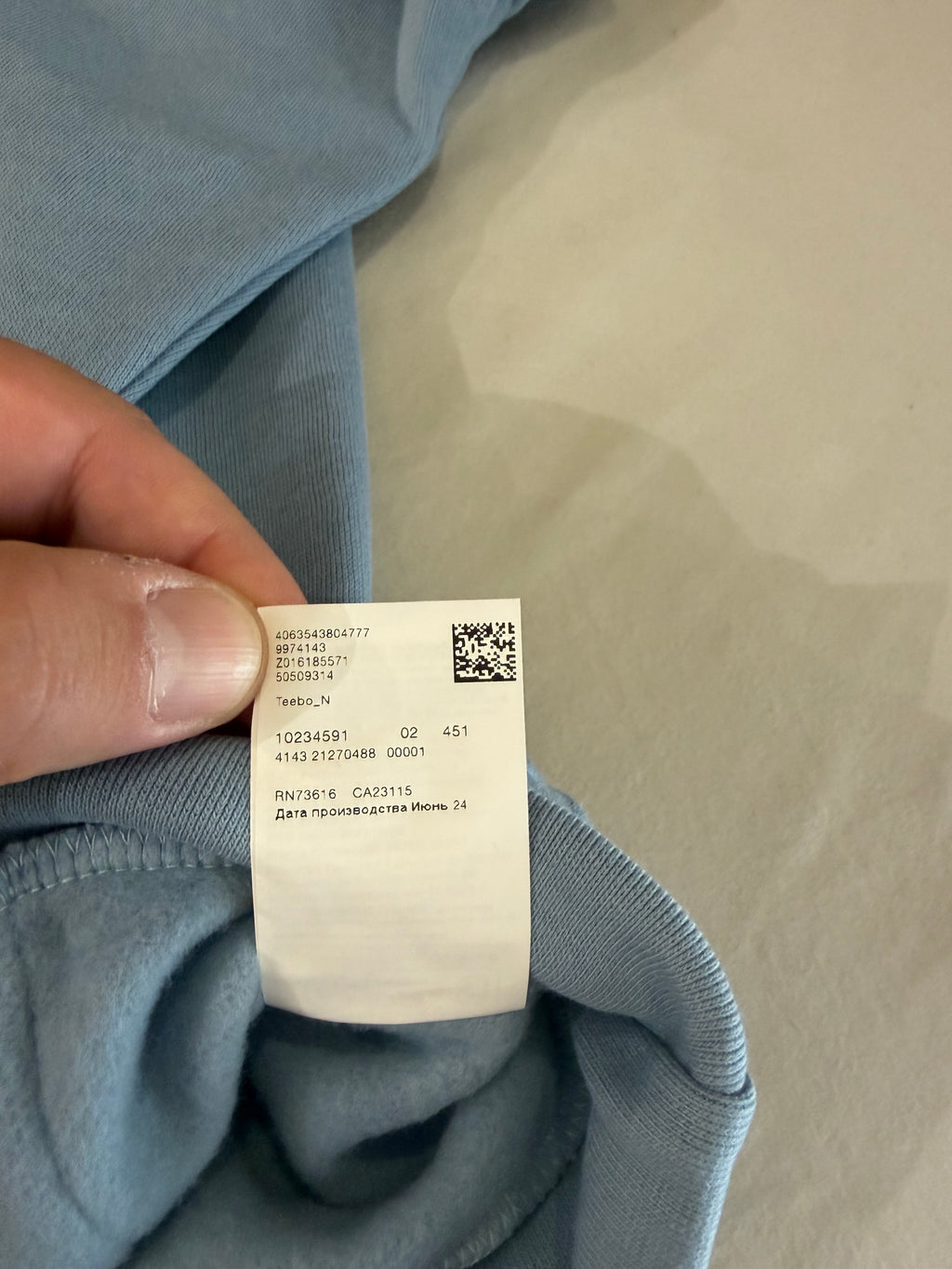 Sweat à capuche BOSS bleu ciel – Homme – Taille XXL – Neuf avec étiquette