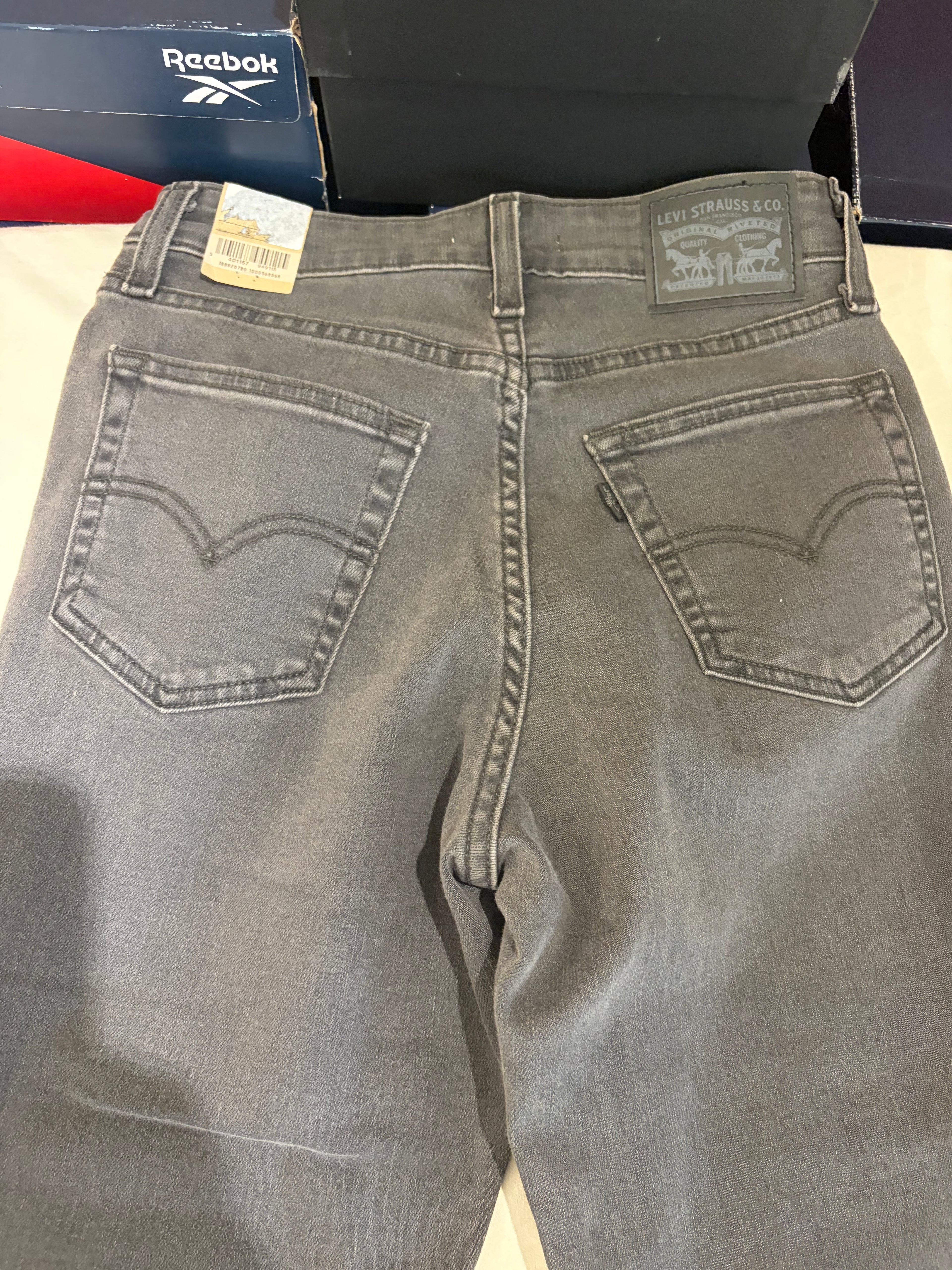 Levi's 721 High Rise Skinny Femme Neuf - Jean Gris Délavé Taille 25x32