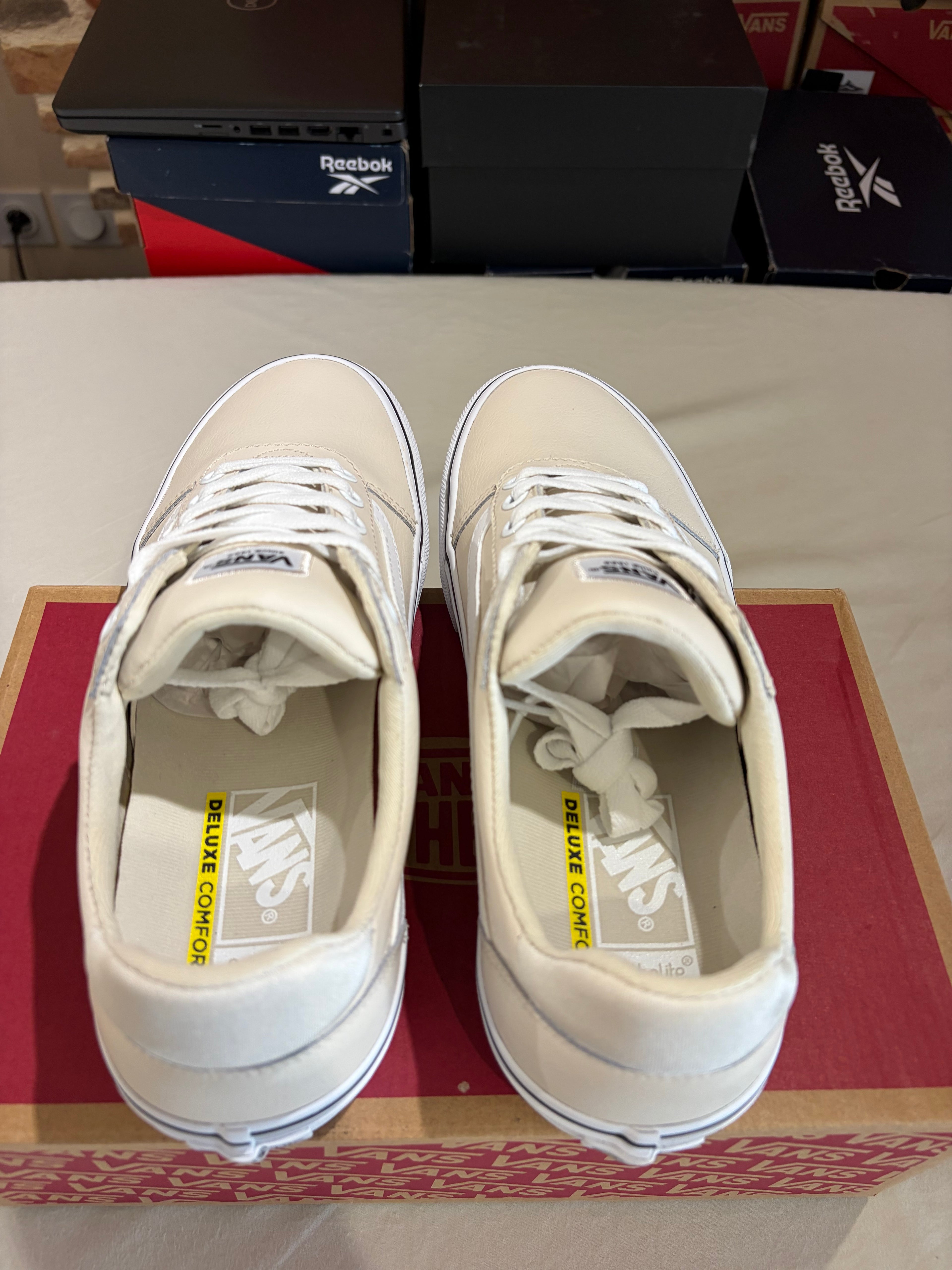 Vans Ward Deluxe Tumble Leather Birch – Homme – Taille 40,5 – Neuves avec boîte