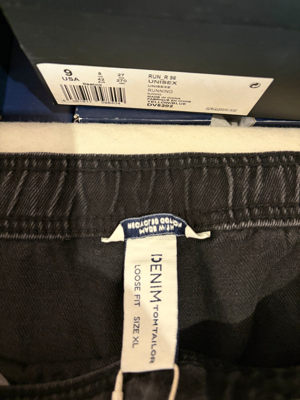 Jean Tom Tailor Denim Loose Fit Homme Gris Délavé Taille XL Neuf avec Étiquettes