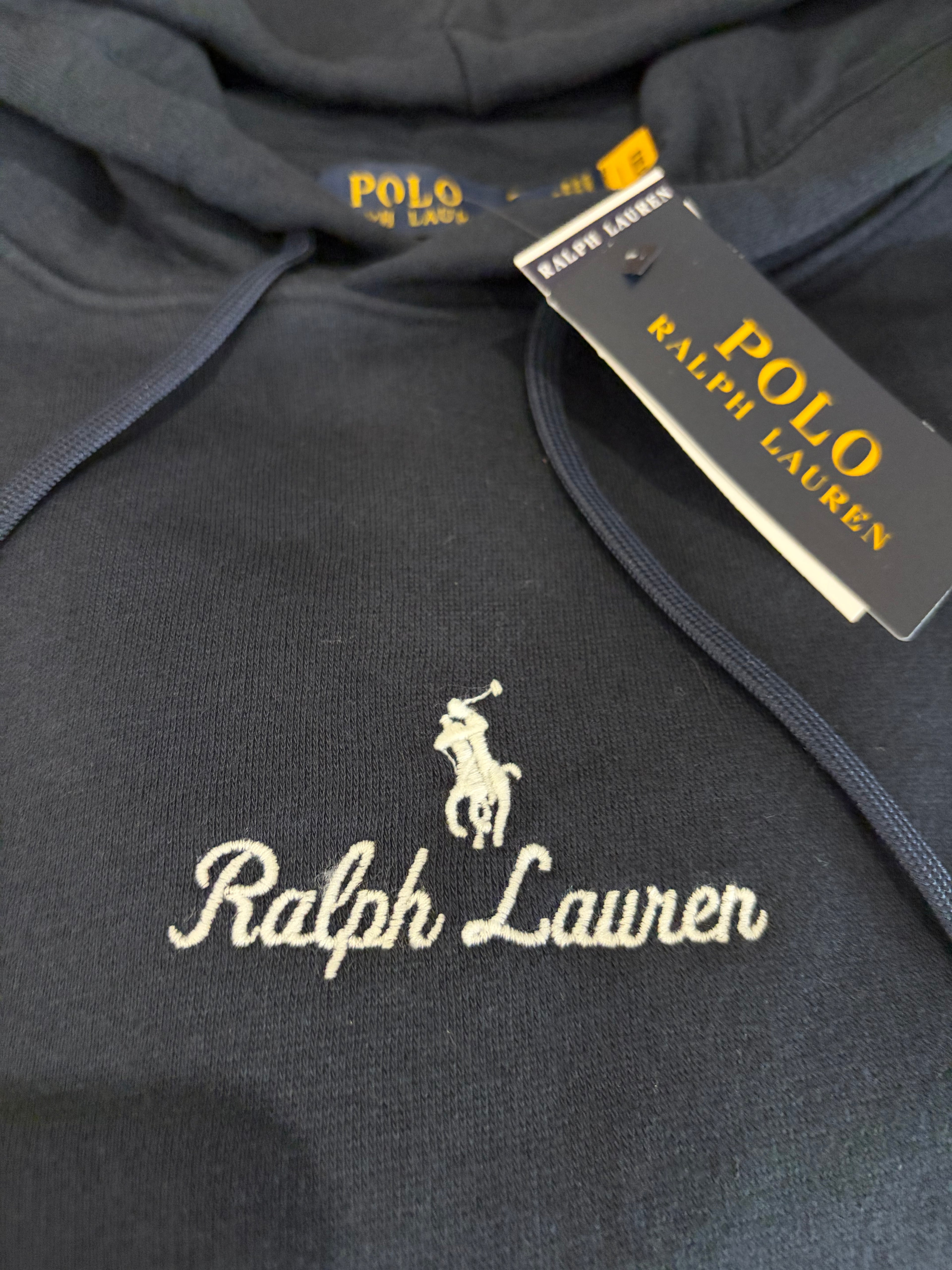 Polo Ralph Lauren Sweat à Capuche Homme Bleu Marine Logo Brodé Signature Taille XXL