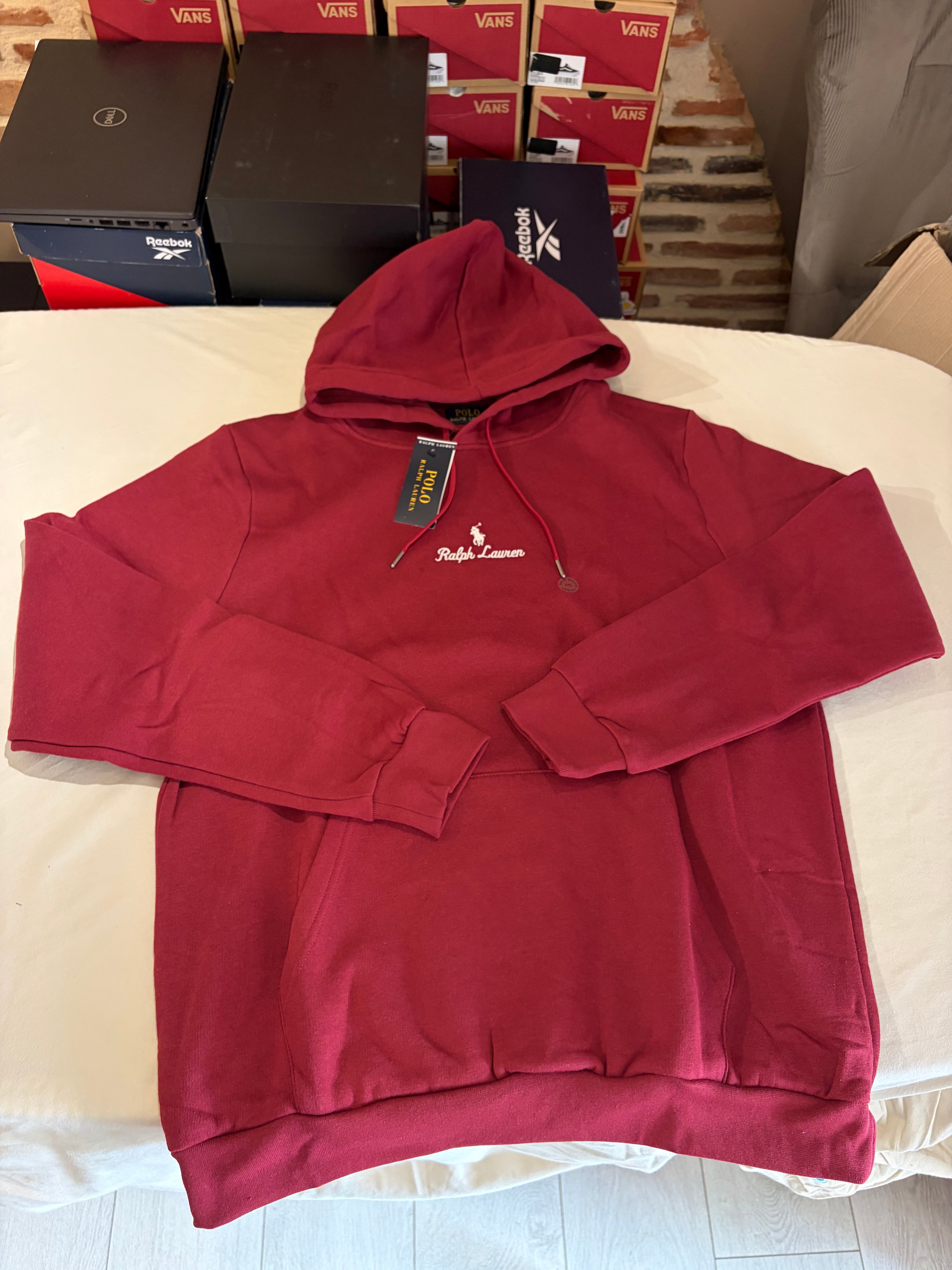 Sweat à capuche Polo Ralph Lauren Homme Bordeaux Classic Wine Taille XXL - Logo Brodé - Neuf
