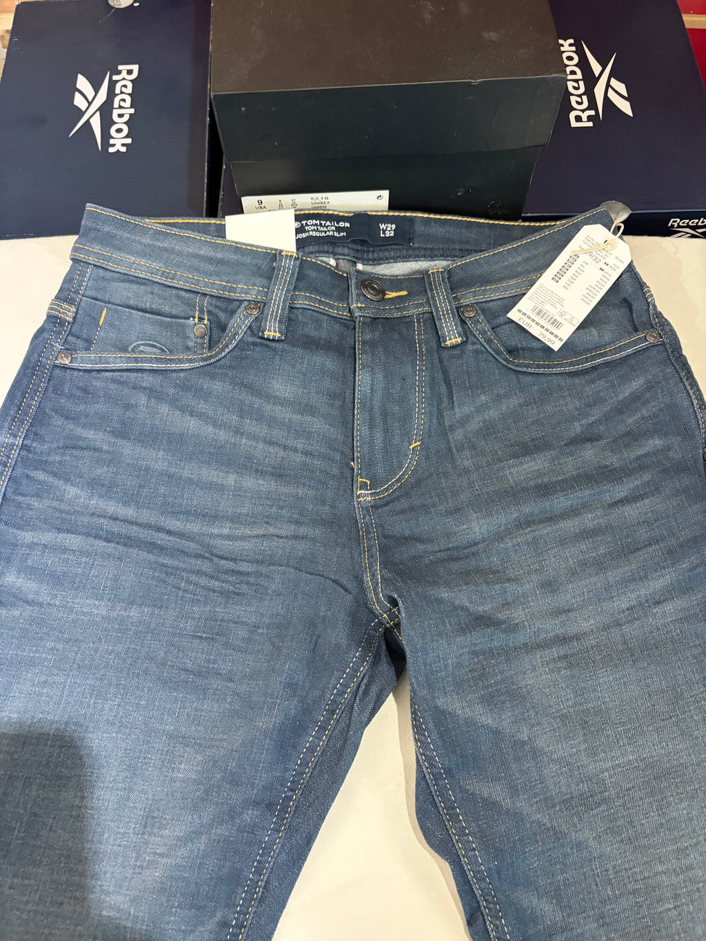 Jean Tom Tailor Josh Regular Slim SuperFlex Denim Homme Bleu – Neuf avec étiquettes – Taille 29/32