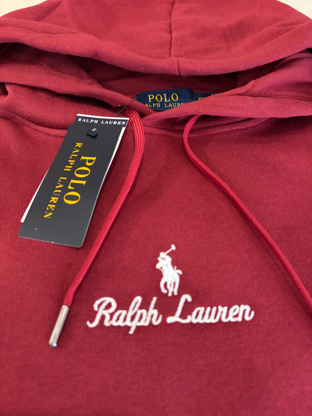 Sweat à capuche Polo Ralph Lauren Homme Bordeaux Classic Wine Taille XXL - Logo Brodé - Neuf