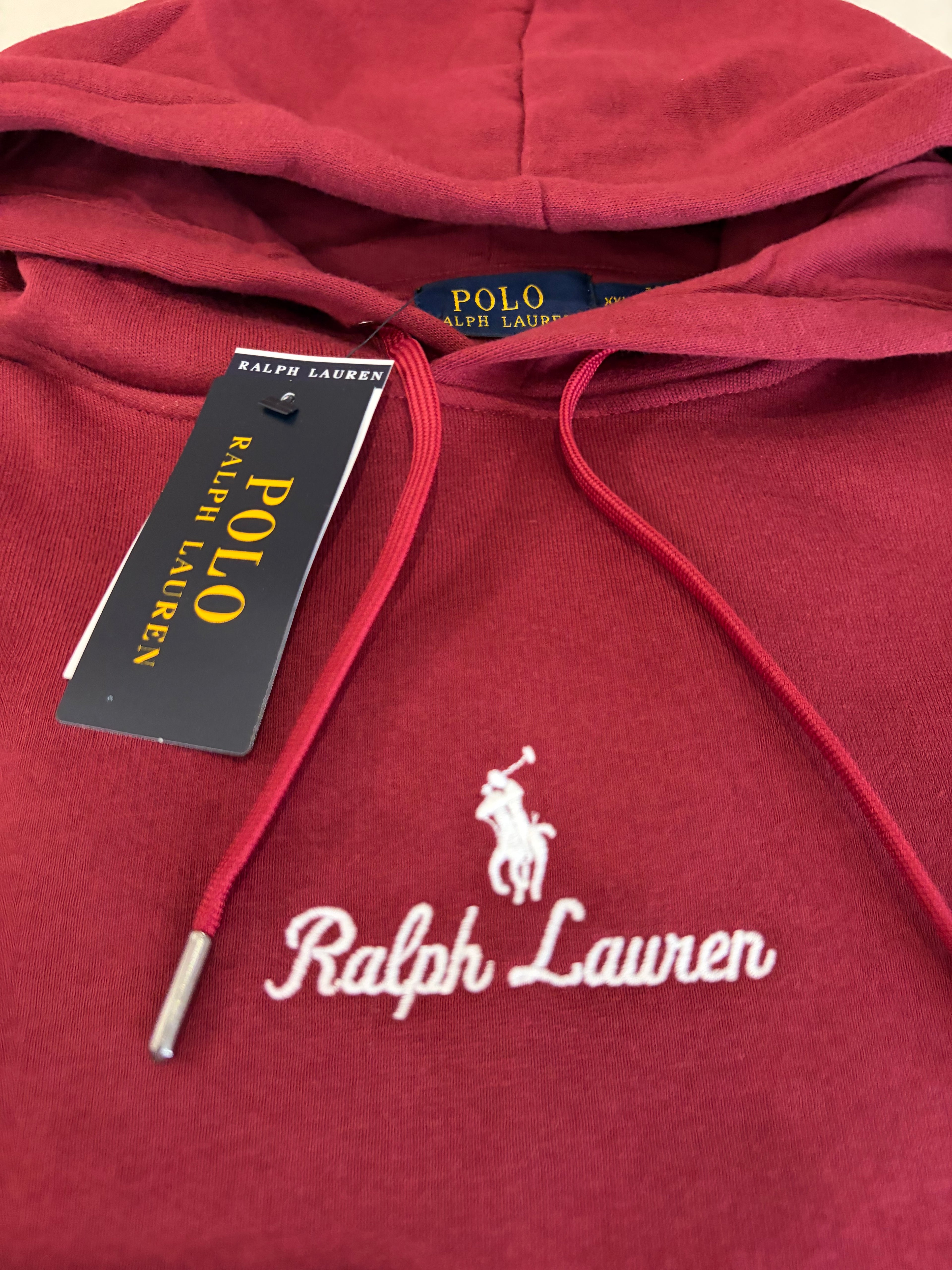 Sweat à capuche Polo Ralph Lauren Homme Bordeaux Classic Wine Taille XXL - Logo Brodé - Neuf