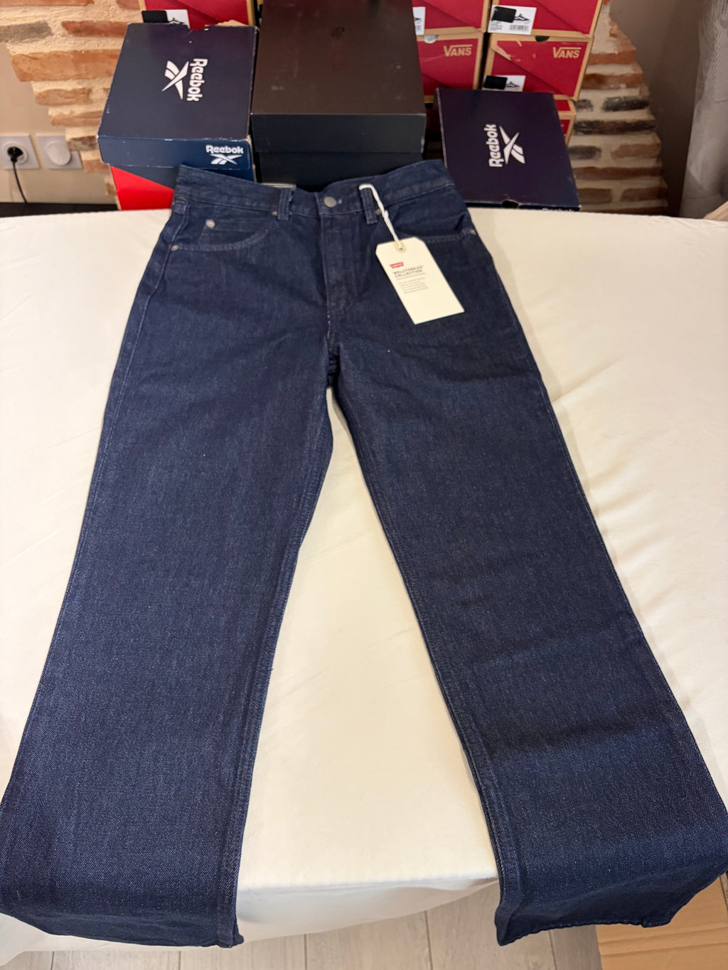 Jean Levi's® 70s High Slim Straight Femme Bleu Brut – Taille W27 L32 – Neuf avec Étiquette