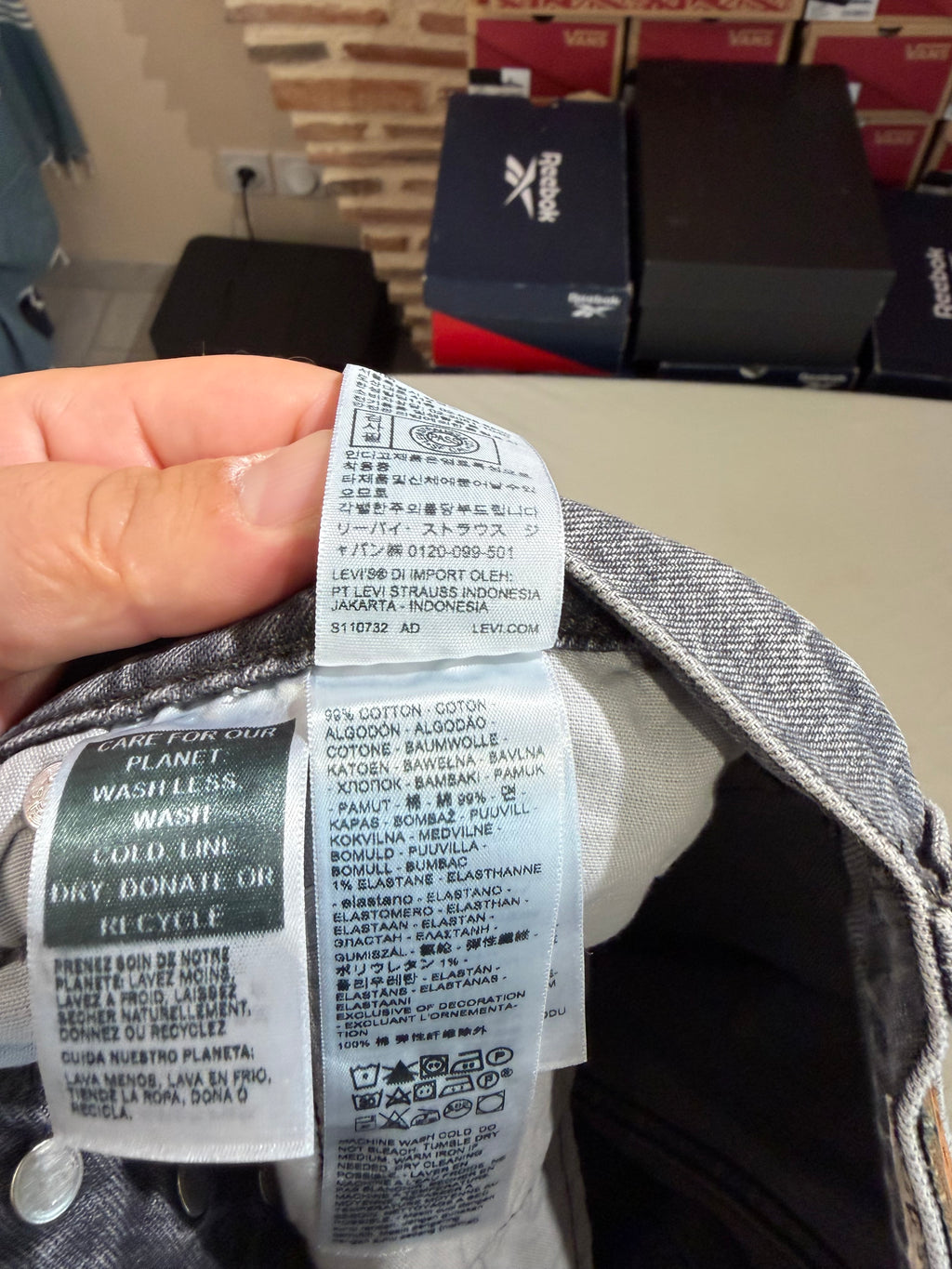Jean Levi's® 501® Original Femme Gris Délavé – Taille W27 L30 – Neuf avec Étiquette