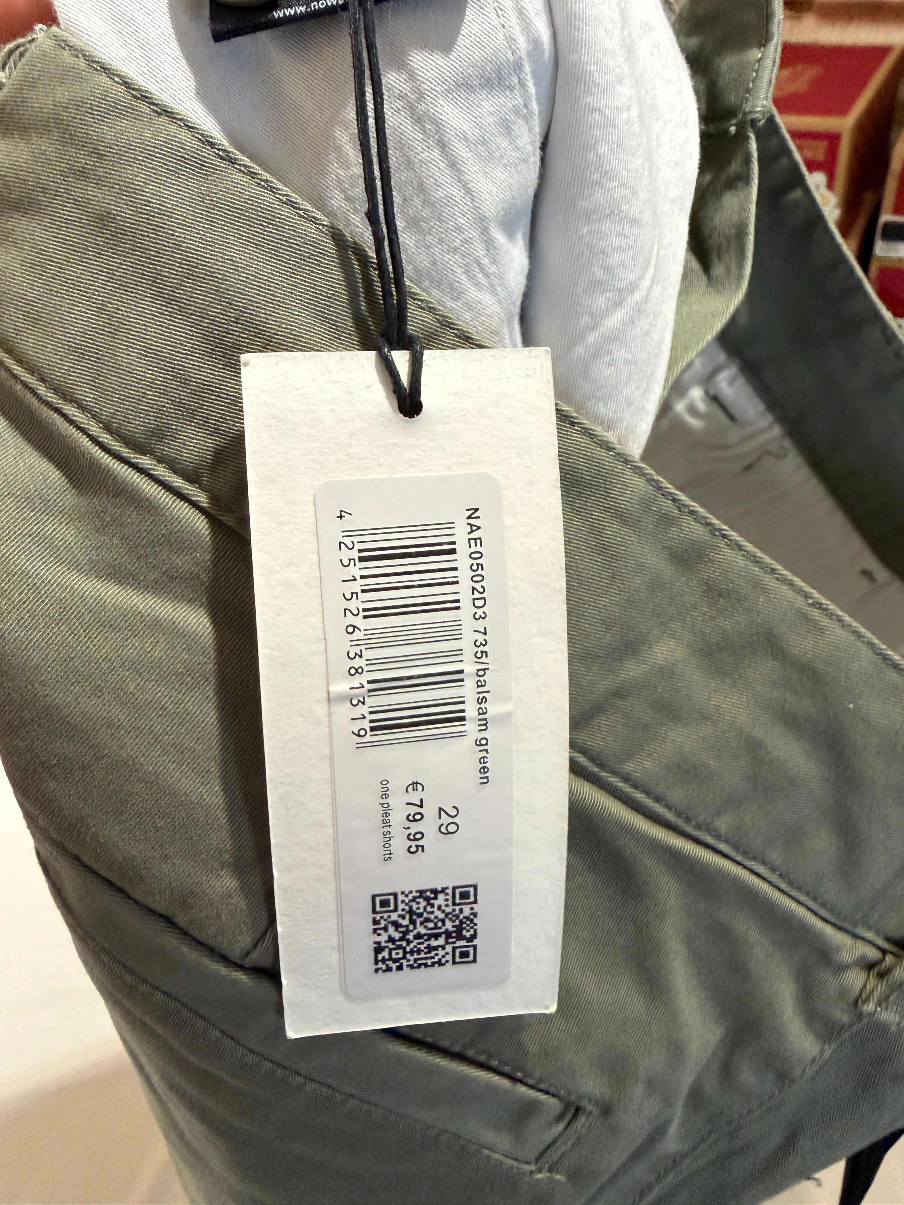 Short Chino Nowadays Homme Balsam Green – Taille 29 – Neuf avec étiquette