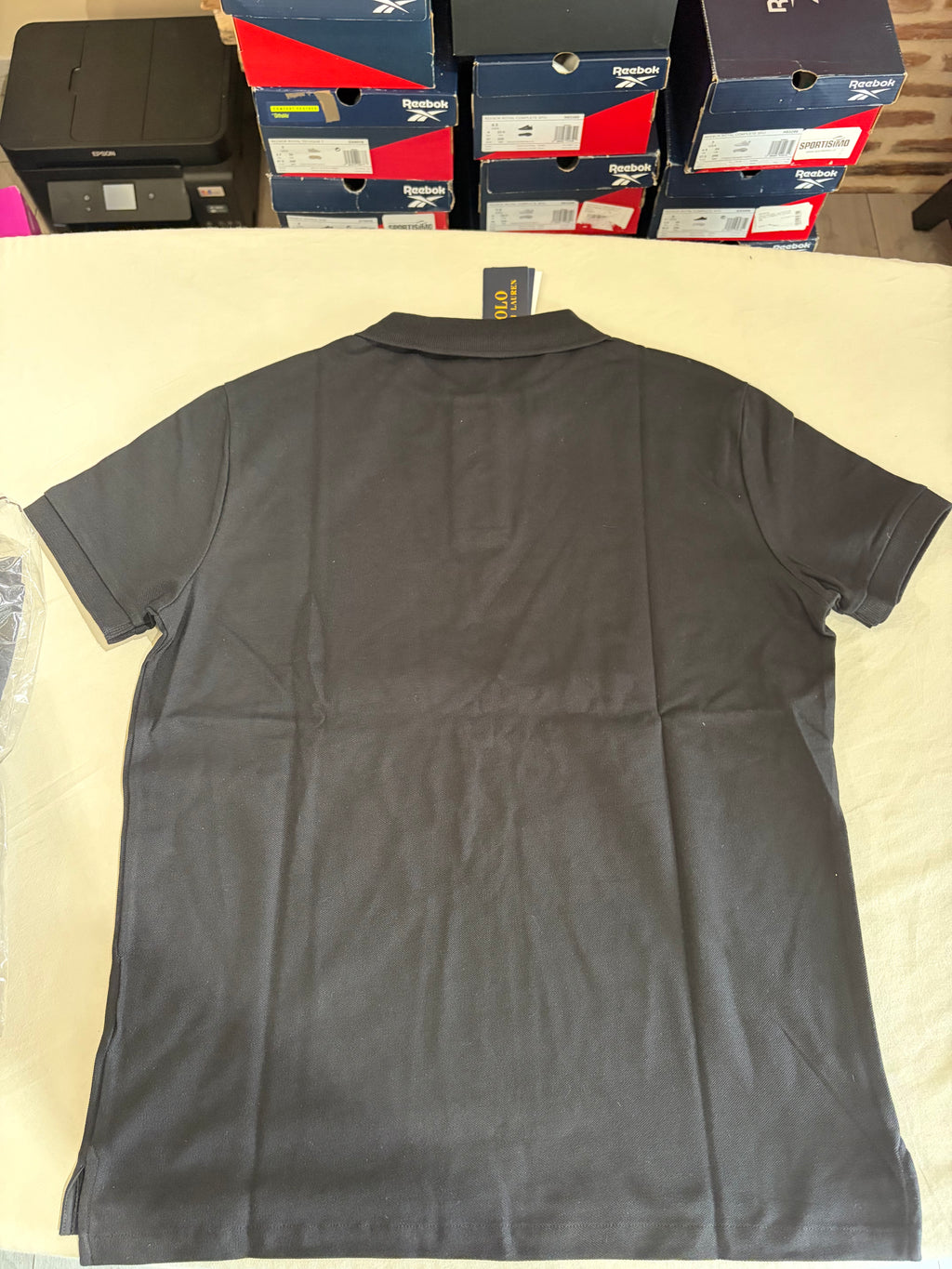 Polo Ralph Lauren Custom Slim Fit Noir Logo Rouge Homme Taille M – Neuf avec étiquette