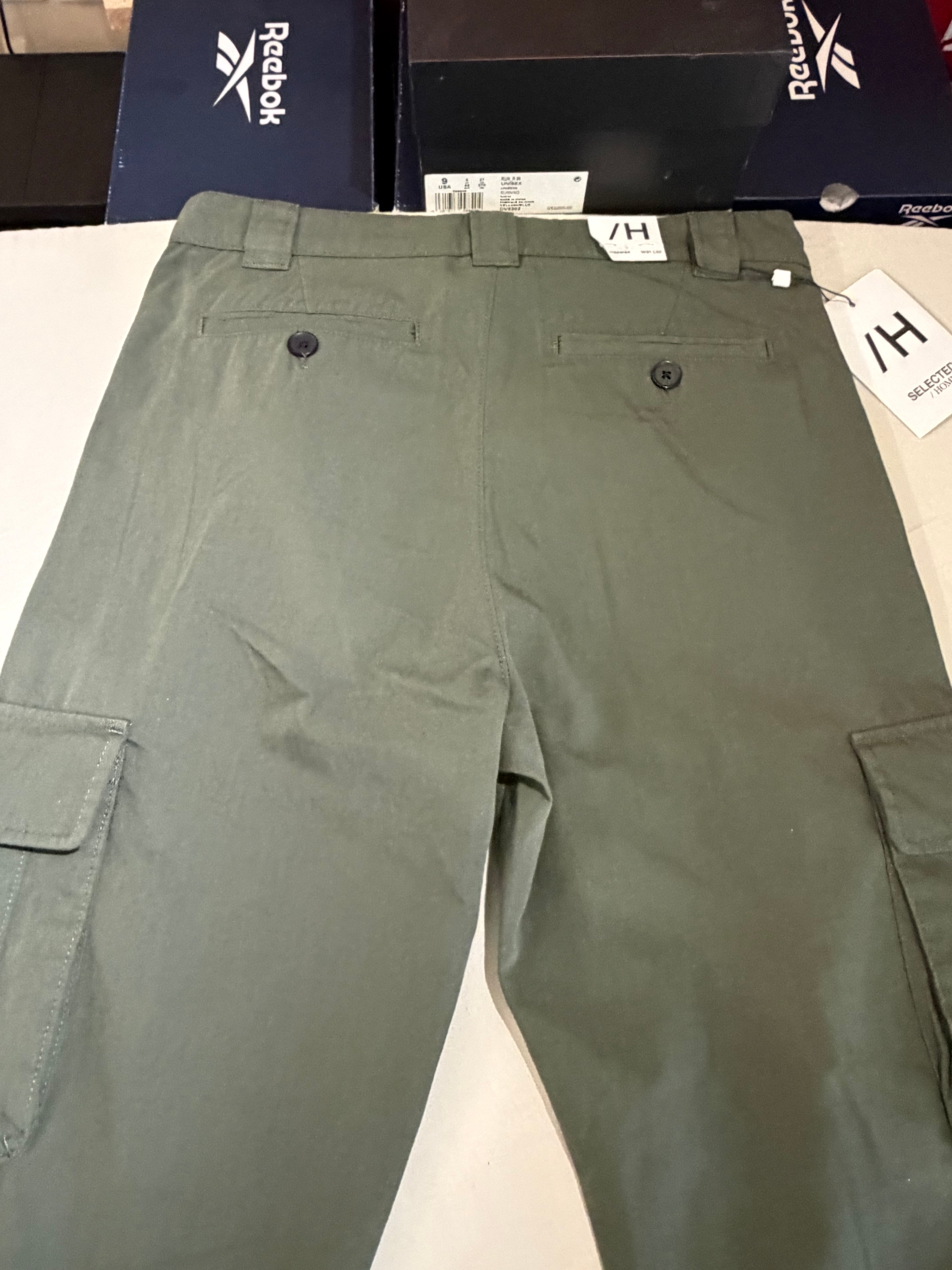 Pantalon Chino Selected Homme Slim Tapered Kaki Rosin – Neuf avec étiquette – Taille 31/32