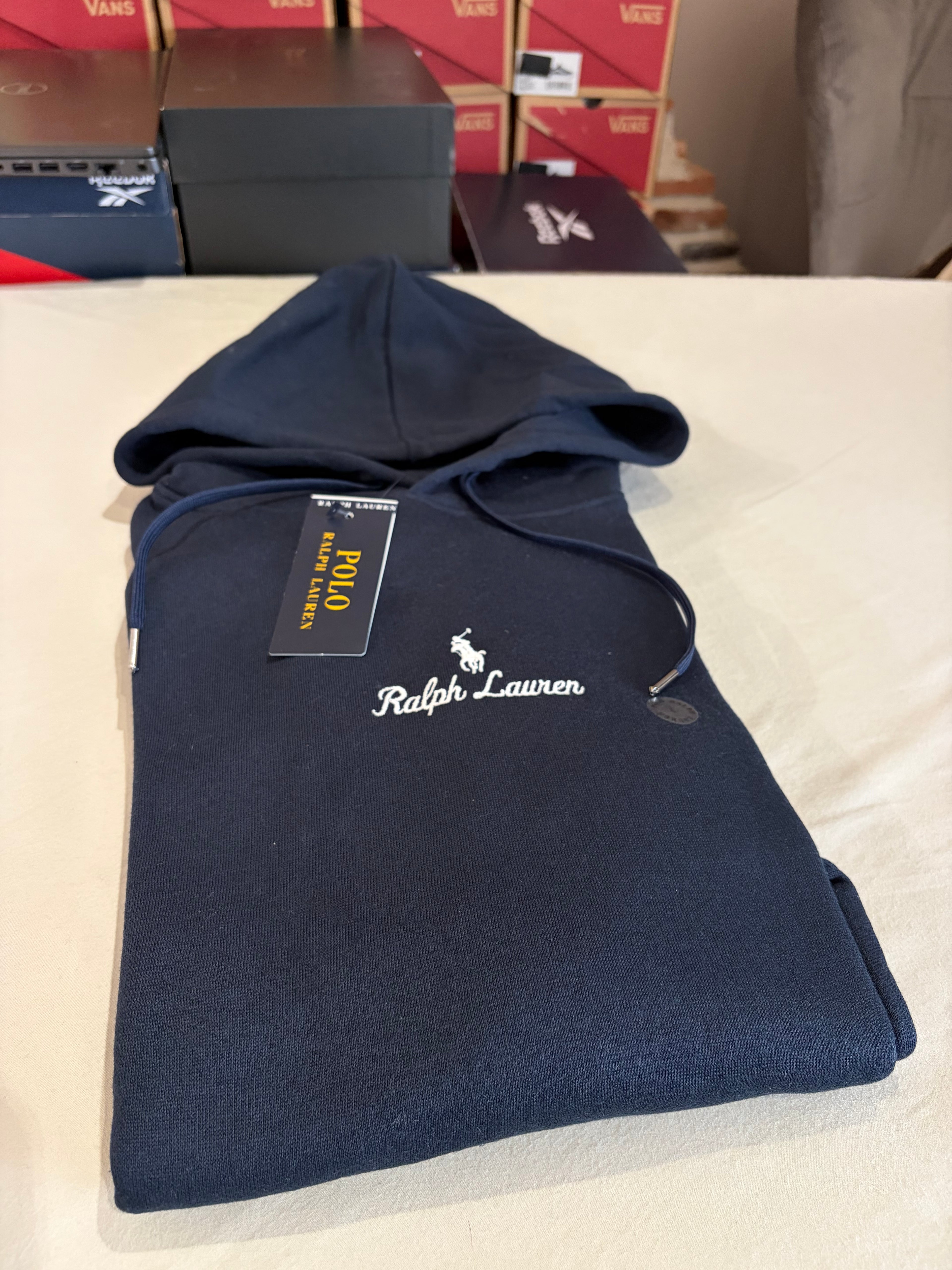 Sweat à Capuche Polo Ralph Lauren Homme Aviator Navy – Logo Brodé – Taille L – Neuf