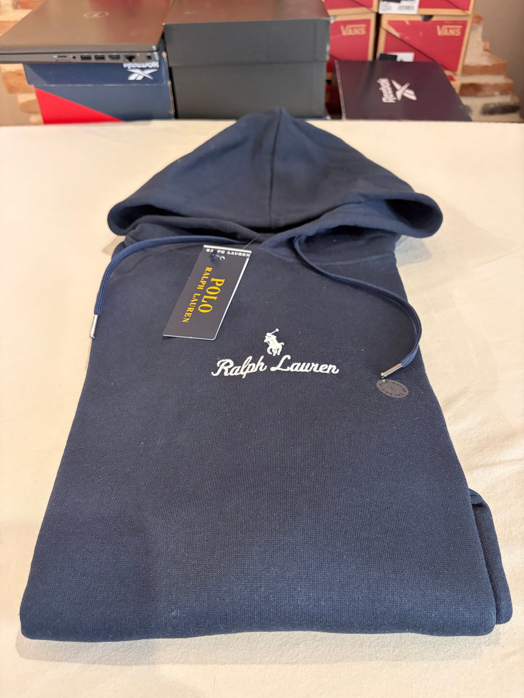 Sweat à Capuche Polo Ralph Lauren Homme Aviator Navy – Logo Brodé – Taille L – Neuf