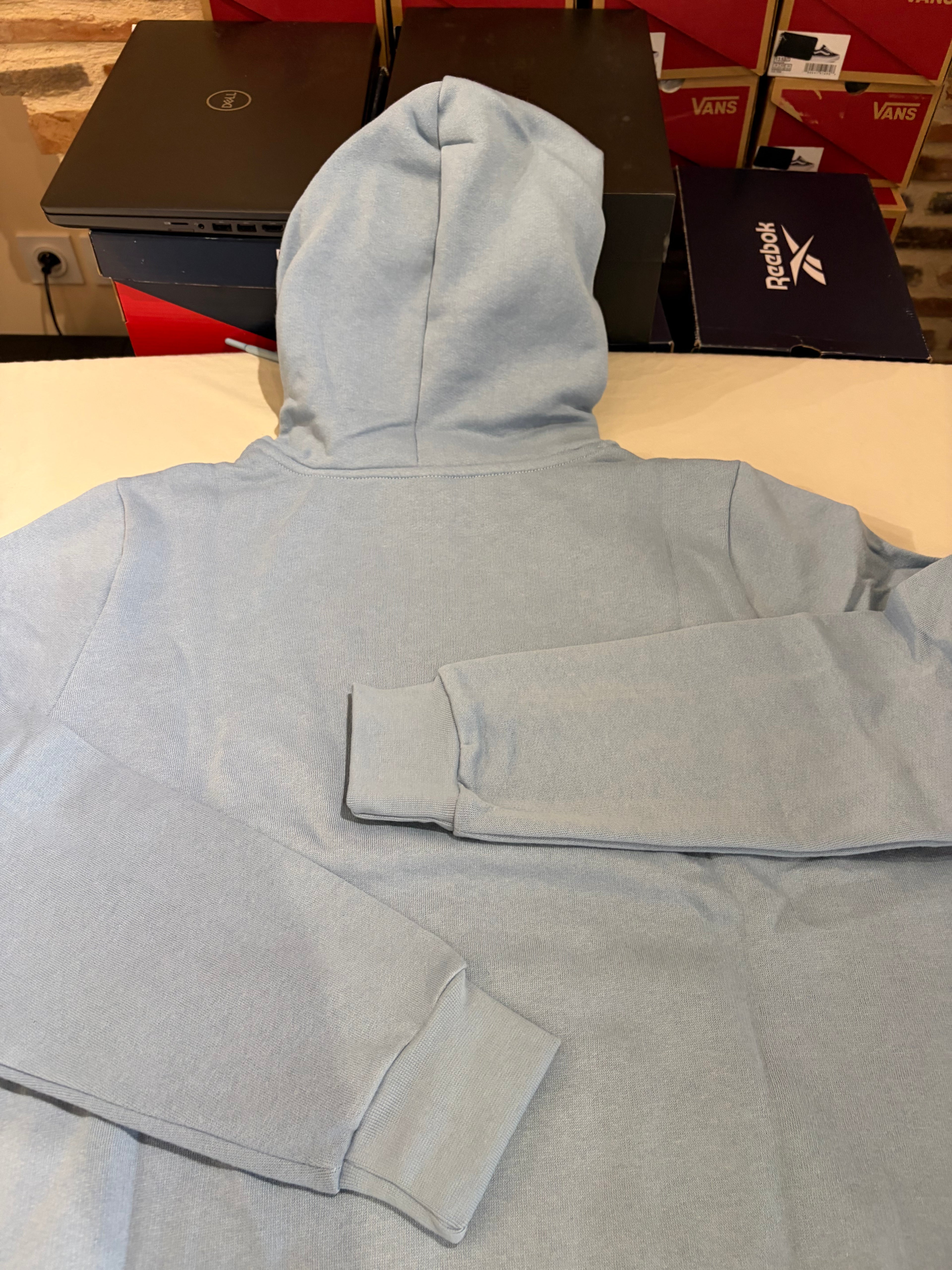 BOSS – Sweat à Capuche Homme Bleu Ciel Logo Patch – Taille M
