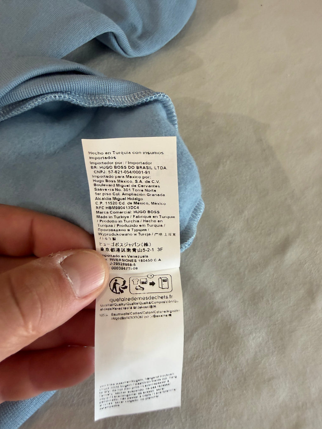 Sweat à capuche BOSS Wetalk Bleu Clair Homme XL - Logo ton sur ton - Neuf