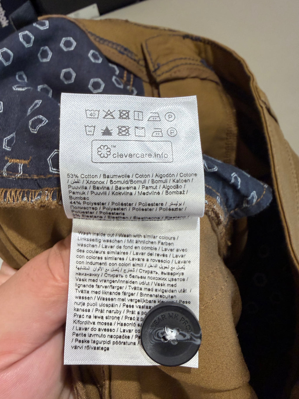 Pantalon Chino Blend Marron Coffee Liqueur Homme 33/32 Neuf avec Étiquette