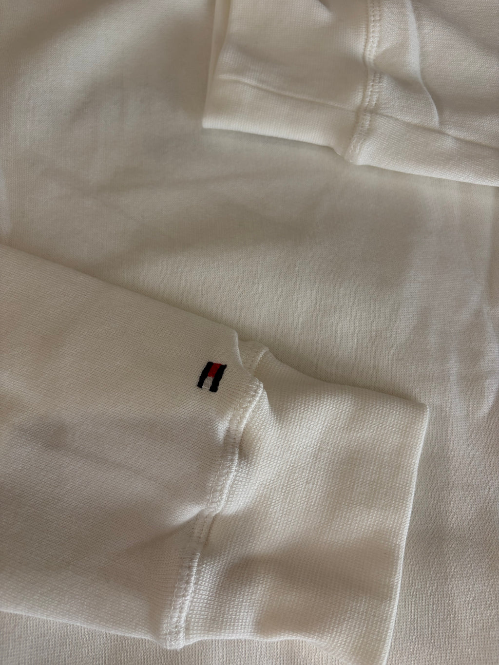 Sweat à capuche Tommy Hilfiger Homme Blanc Cassé  Taille L - Tommy Logo Hoody - Logo Brodé EST. 1985 - Neuf
