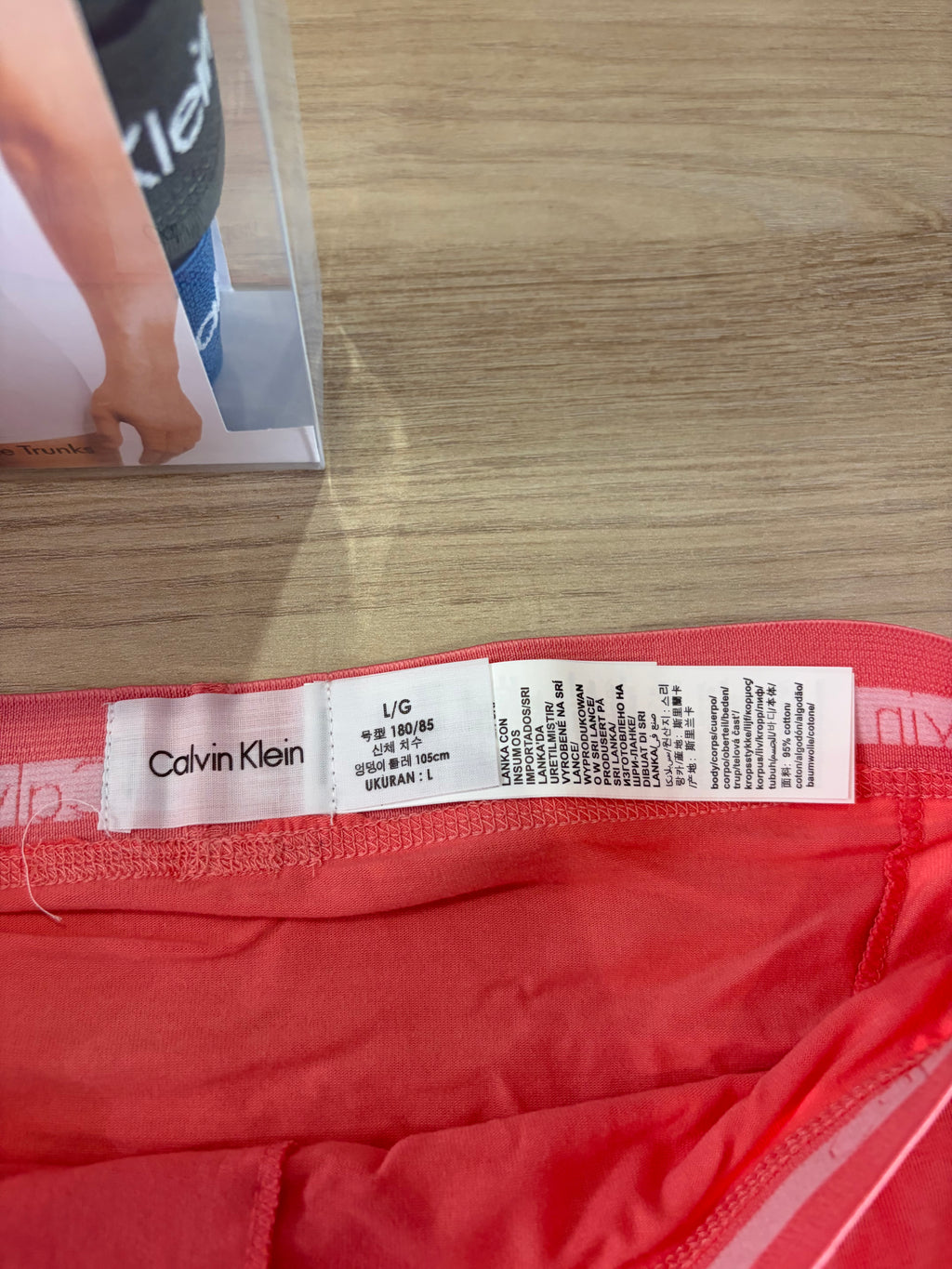 Calvin Klein Cotton Stretch - Lot de 3 boxers Low Rise Trunks Rose Noir Bleu - Taille L